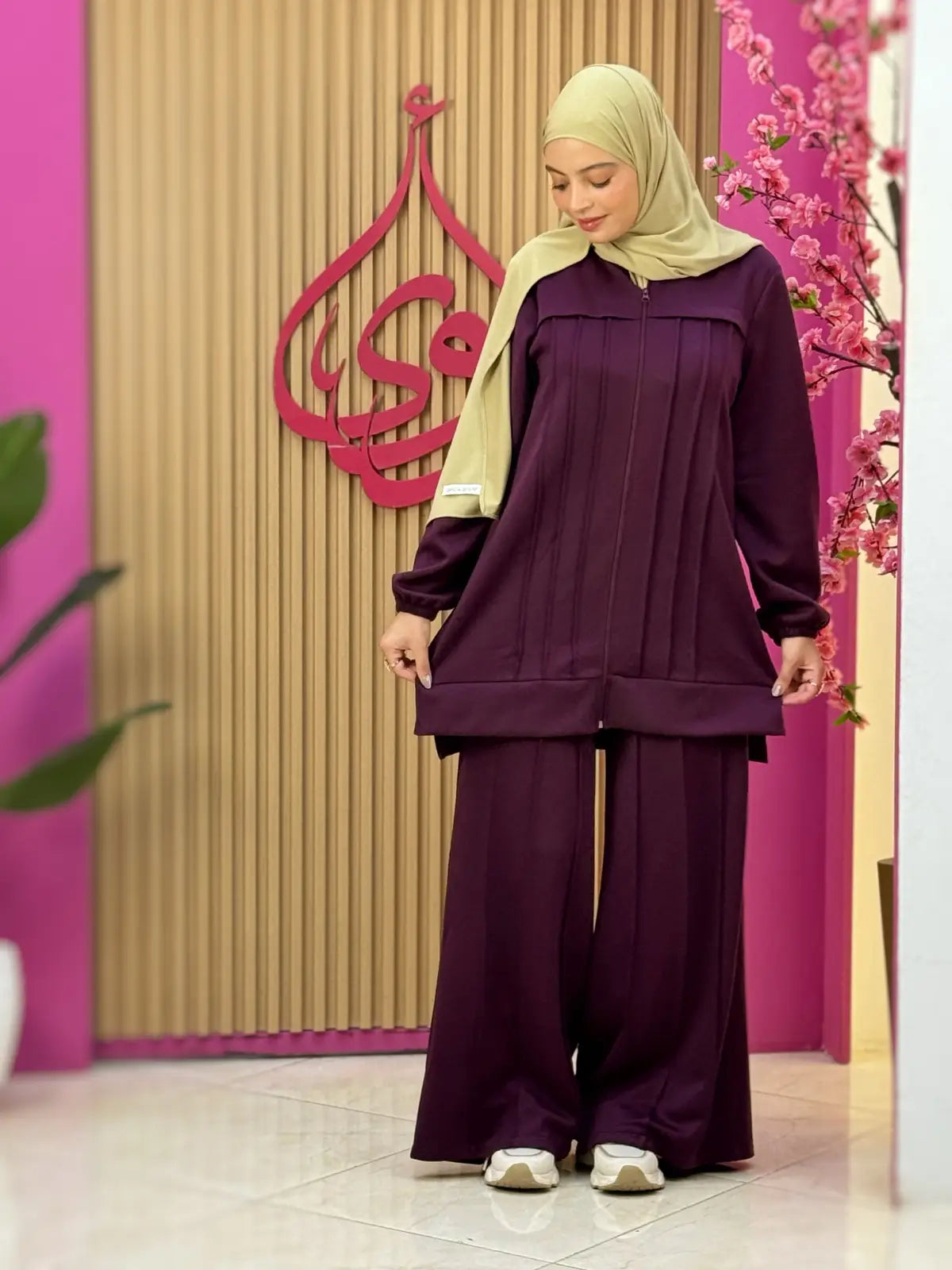 طقم ريم بنفسجي