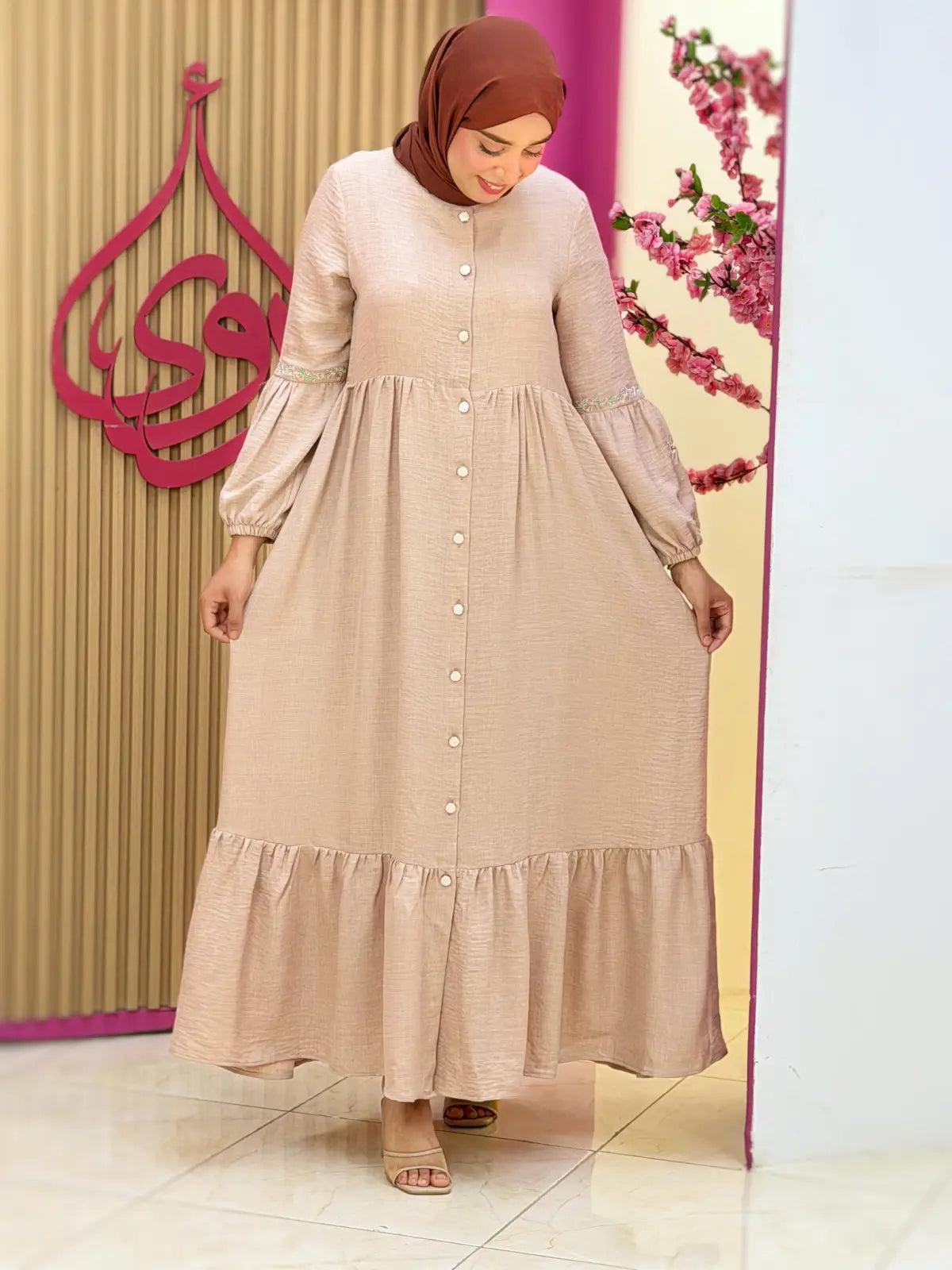 فستان ورود بيج