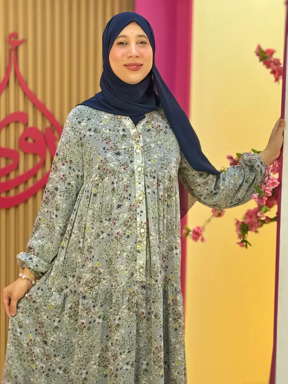 فستان جنة رمادي