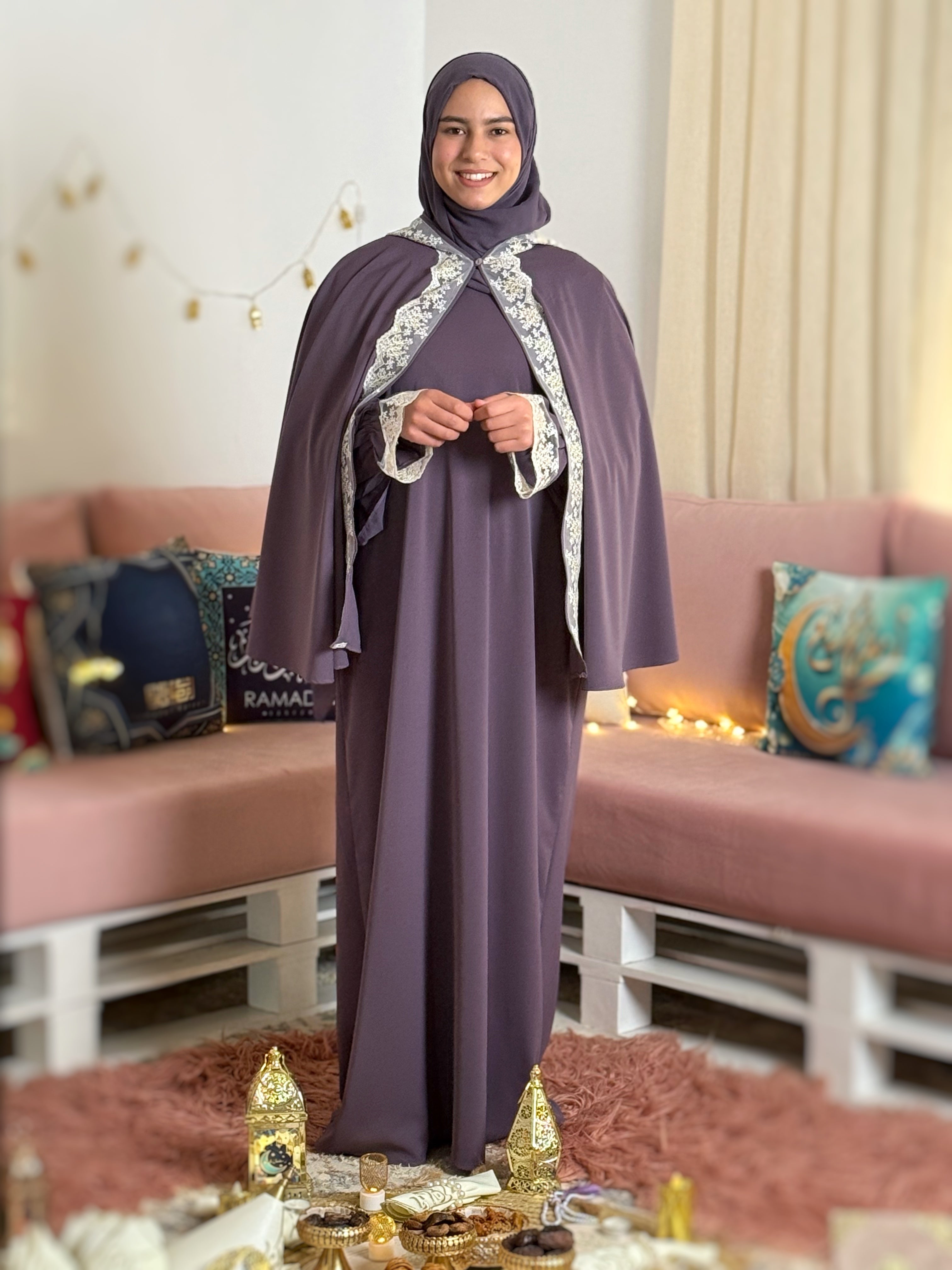 ABAYA MAYMONA Mauve