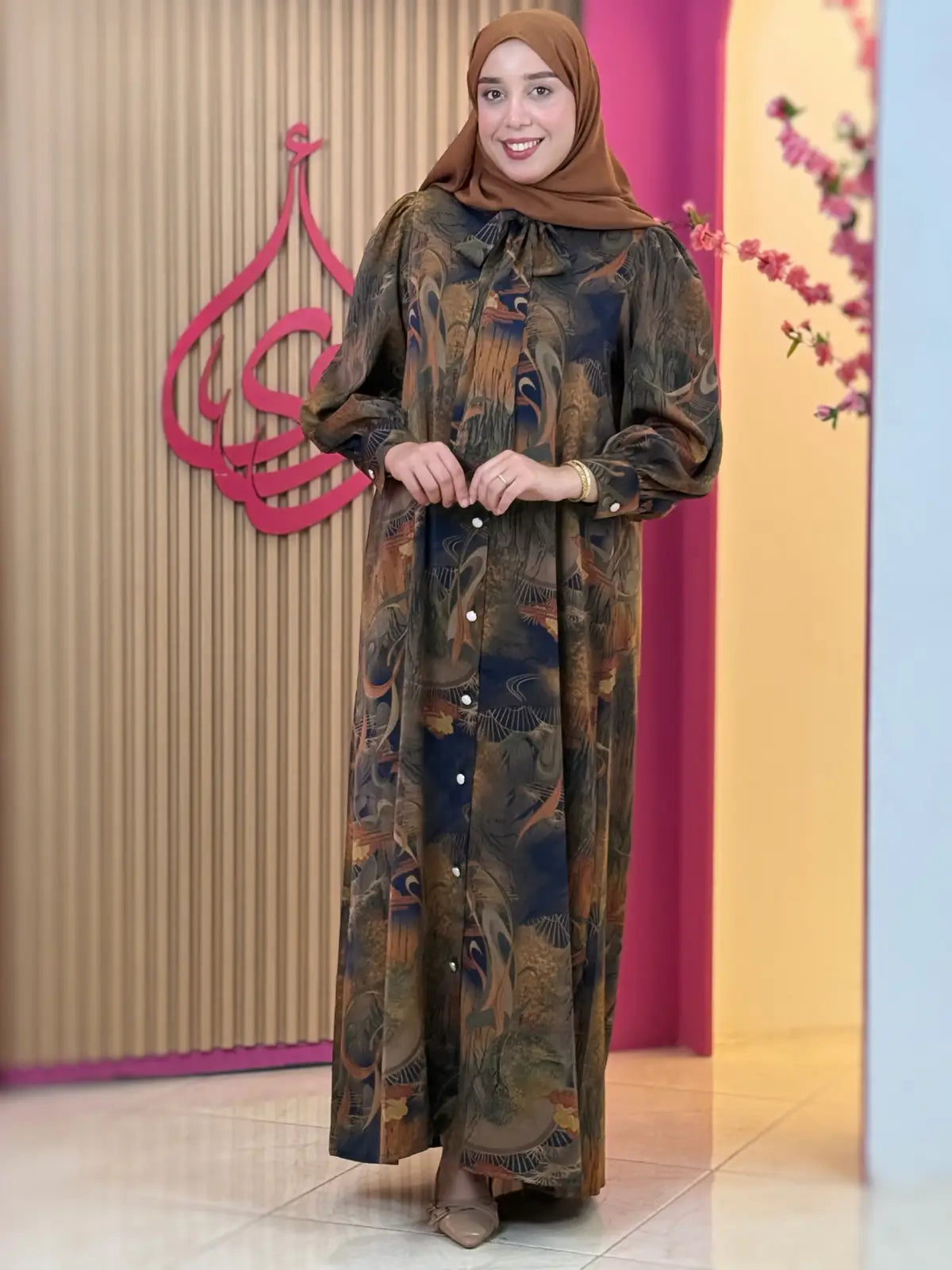 فستان راوية أزرق