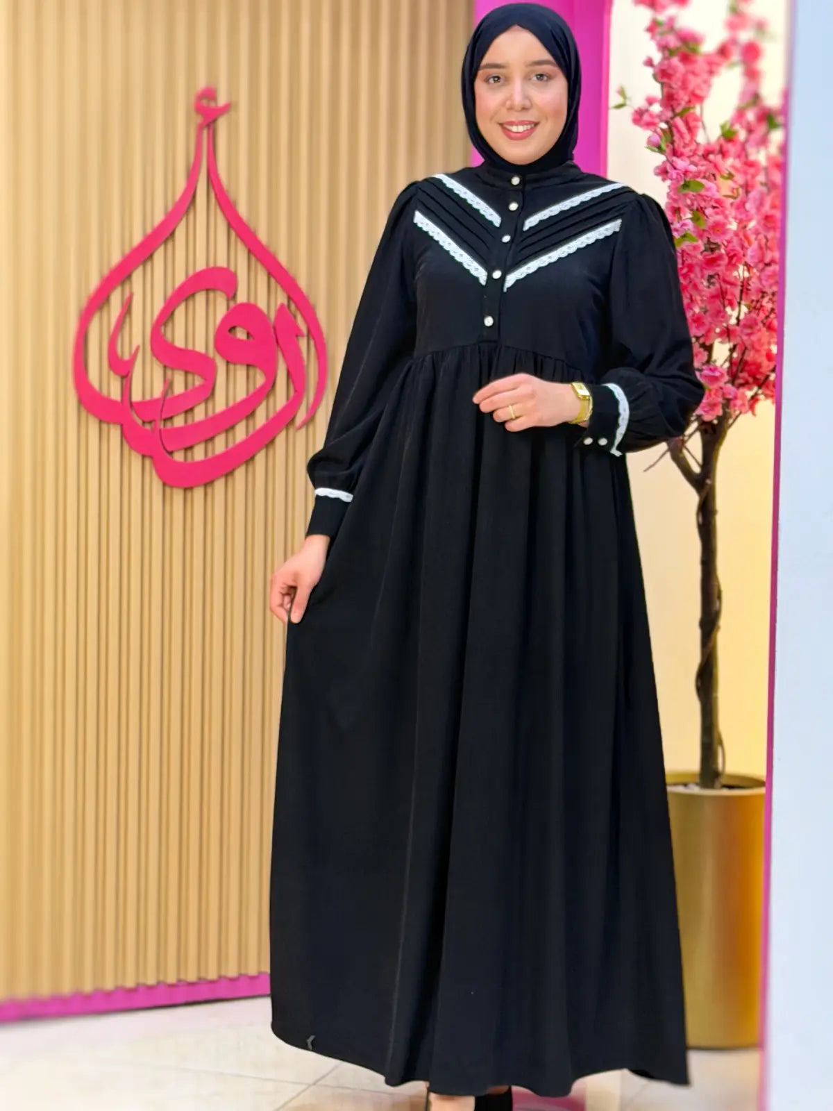 فستان تالة أسود