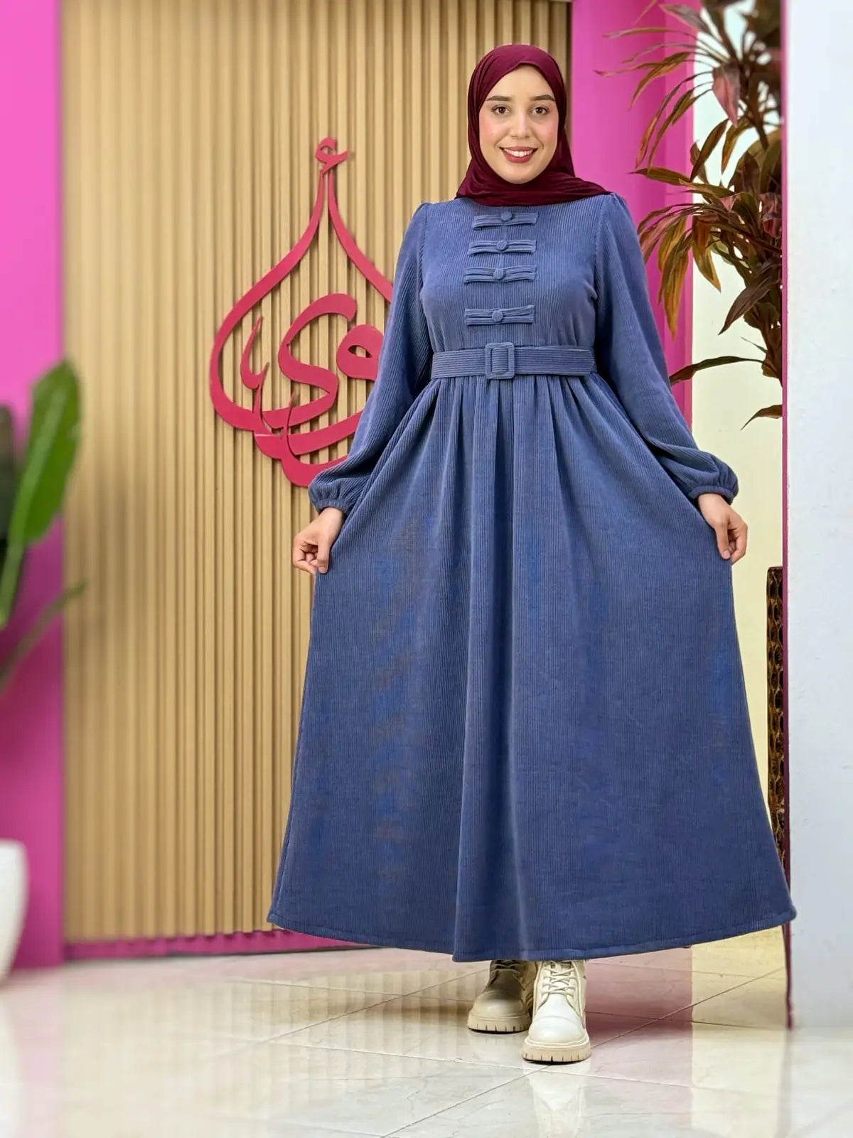 فستان جوري أزرق