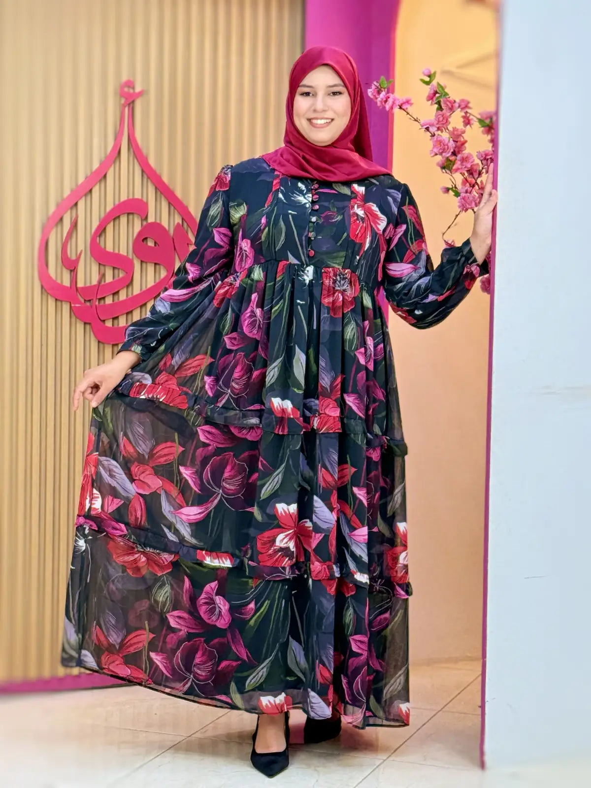 فستان نسمة ورد