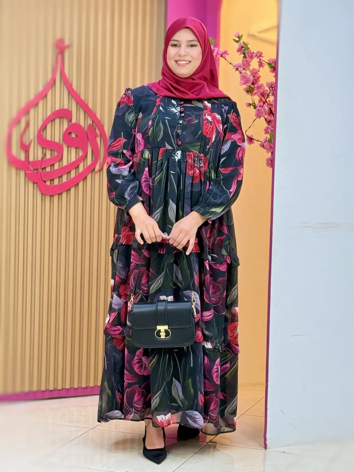 فستان نسمة ورد
