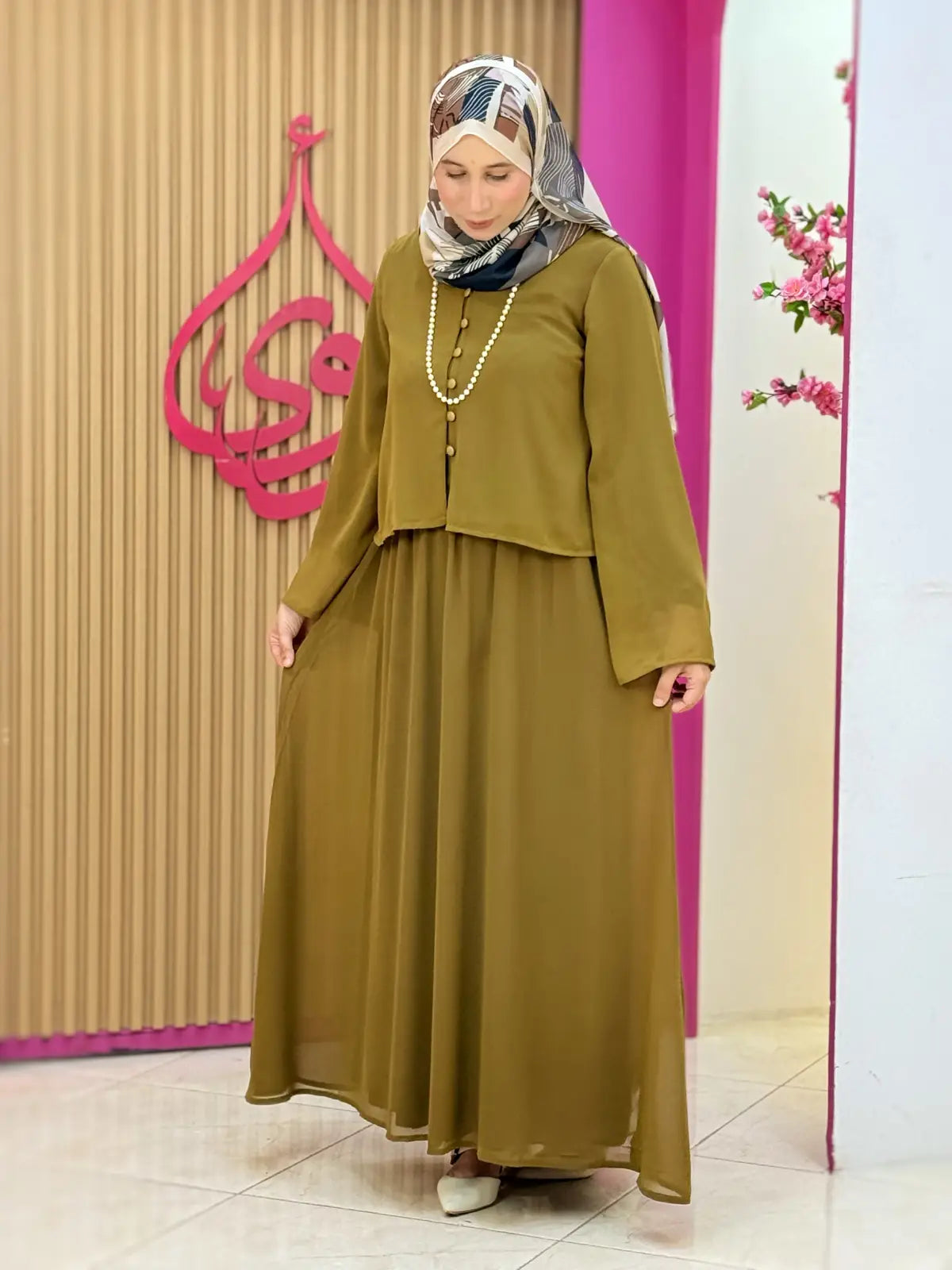 طقم جمانة أخضر