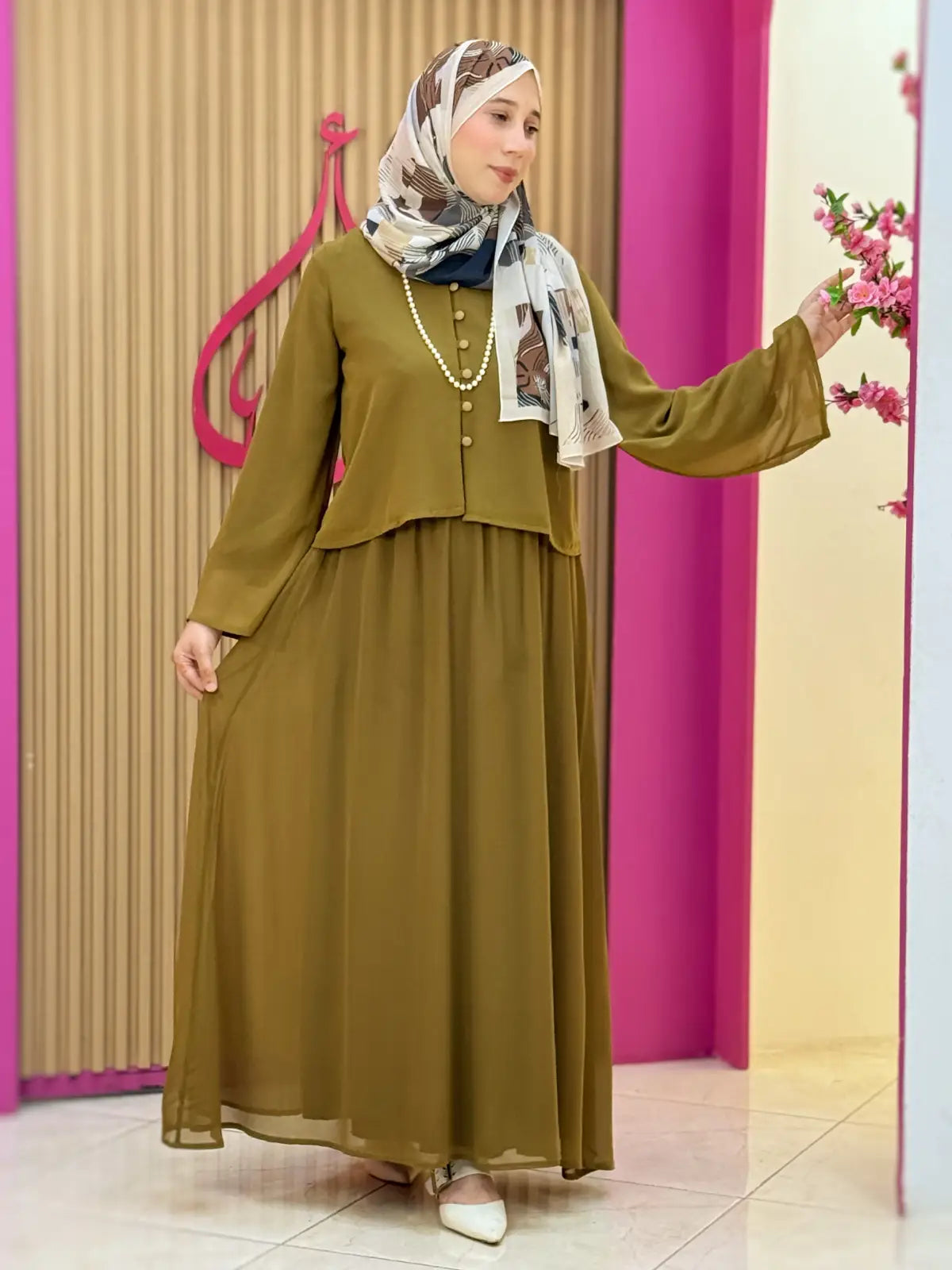 طقم جمانة أخضر