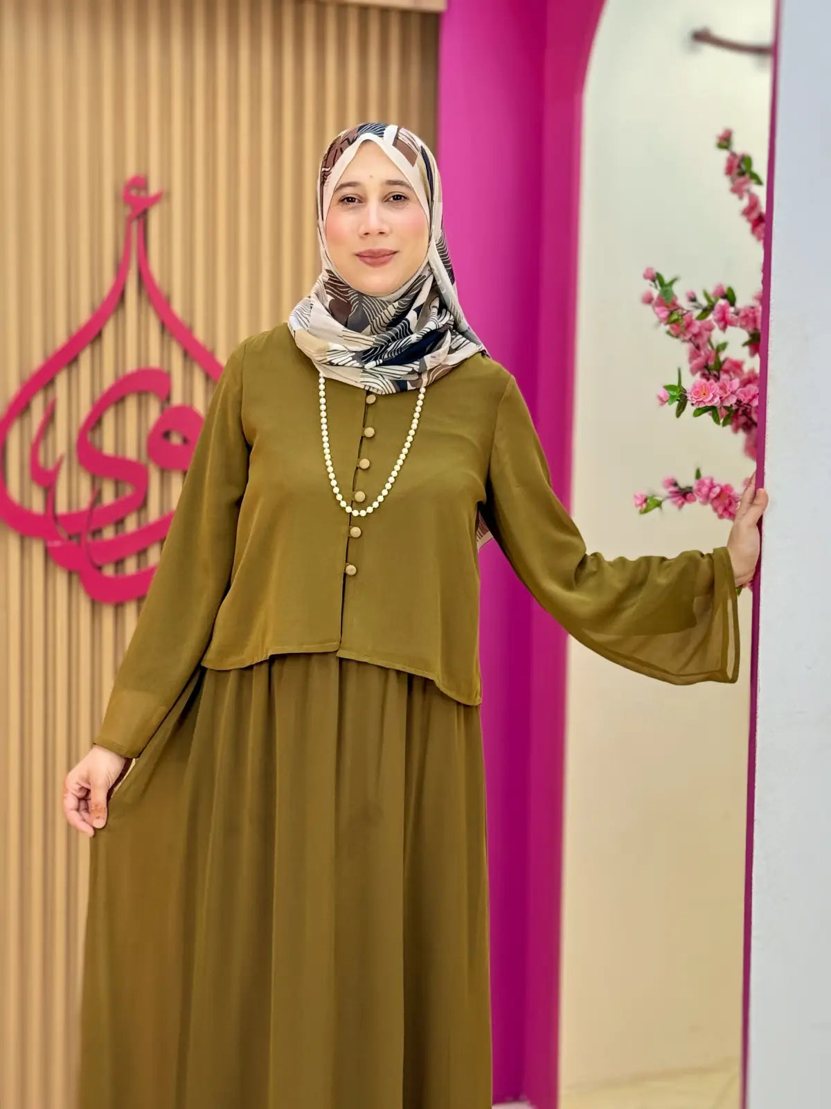 طقم جمانة أخضر