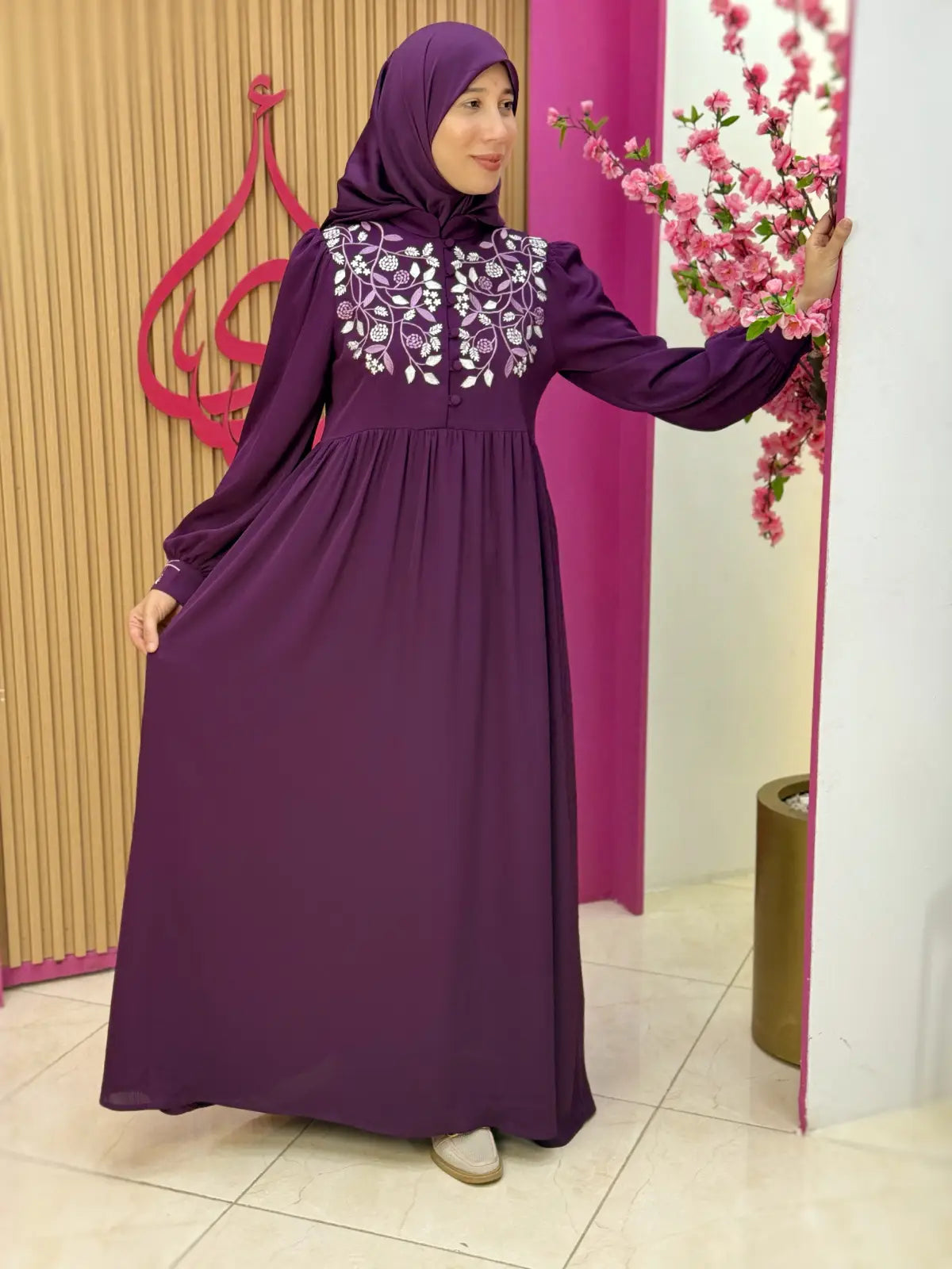 فستان هيام بنفسجي