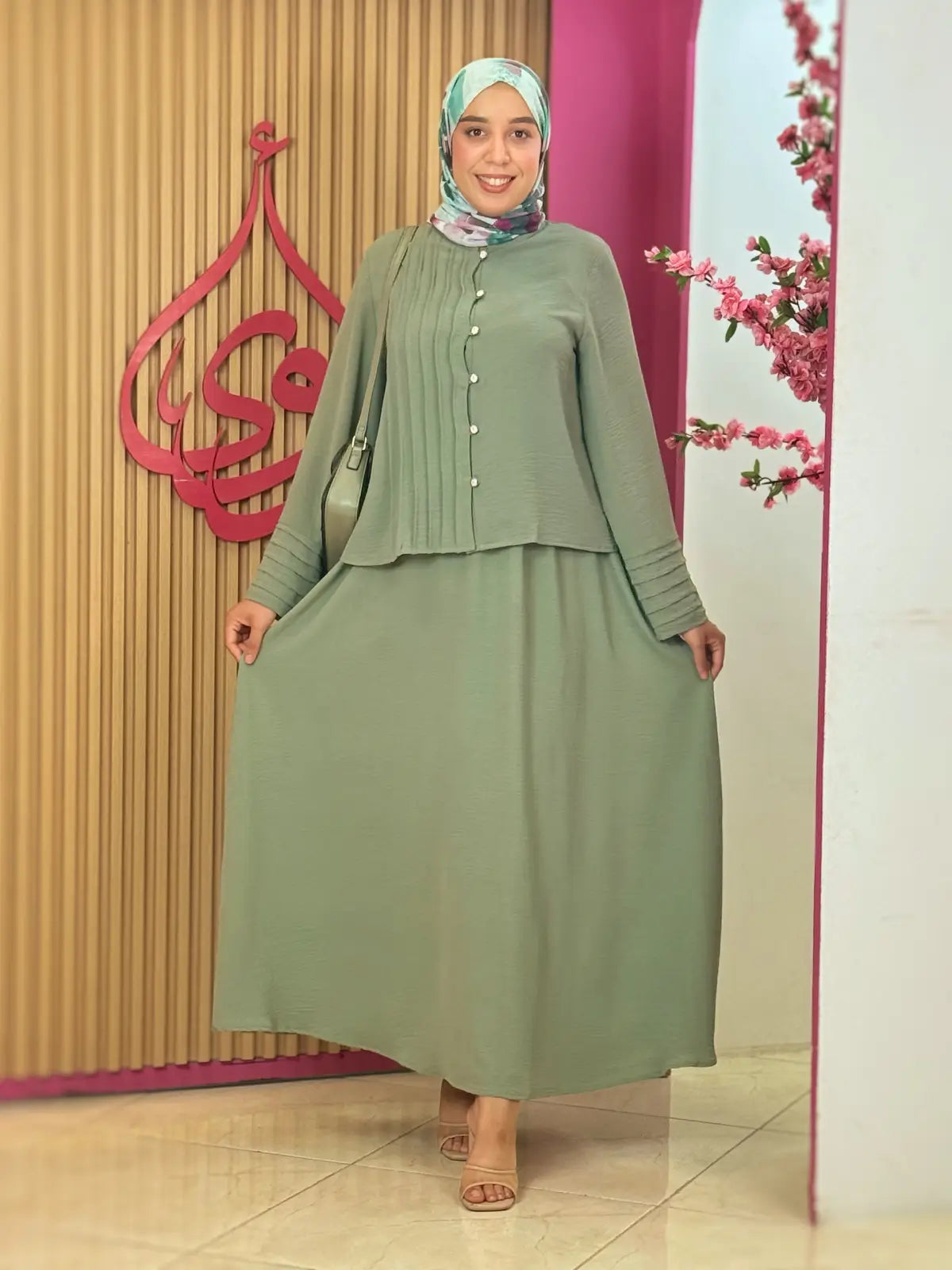 طقم سيليا أخضر