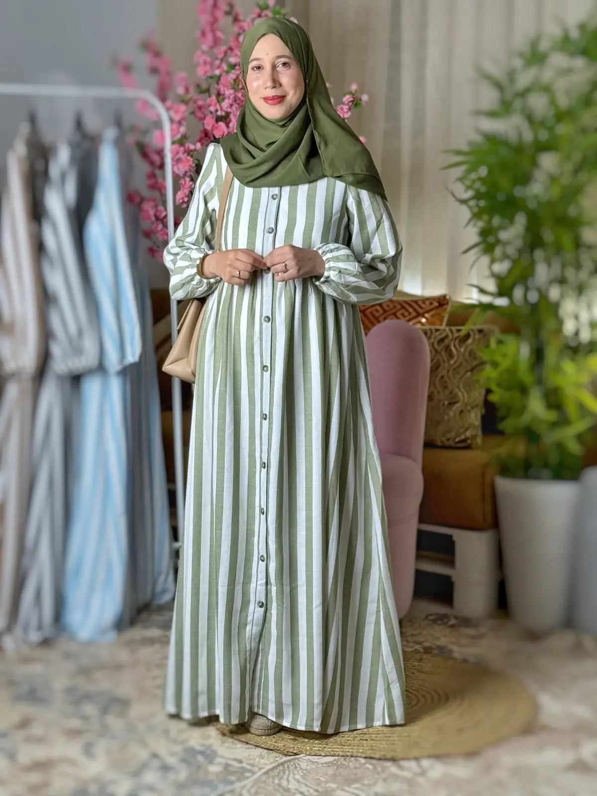 Robe BAHIA Rayée Vert