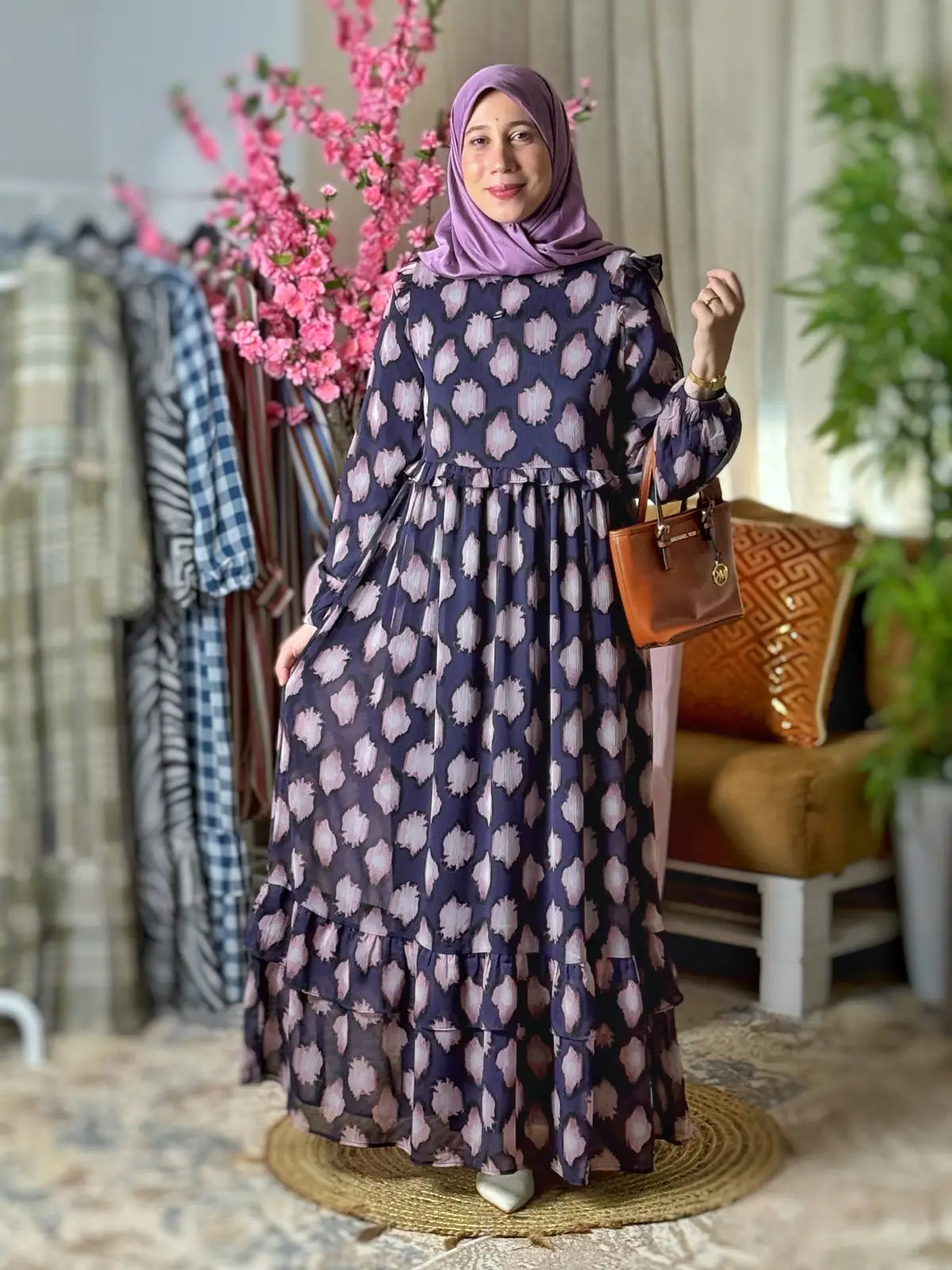 فستان عليّة بنفسجي