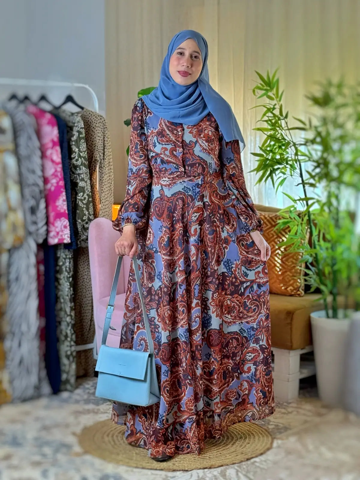 فستان فنة بني