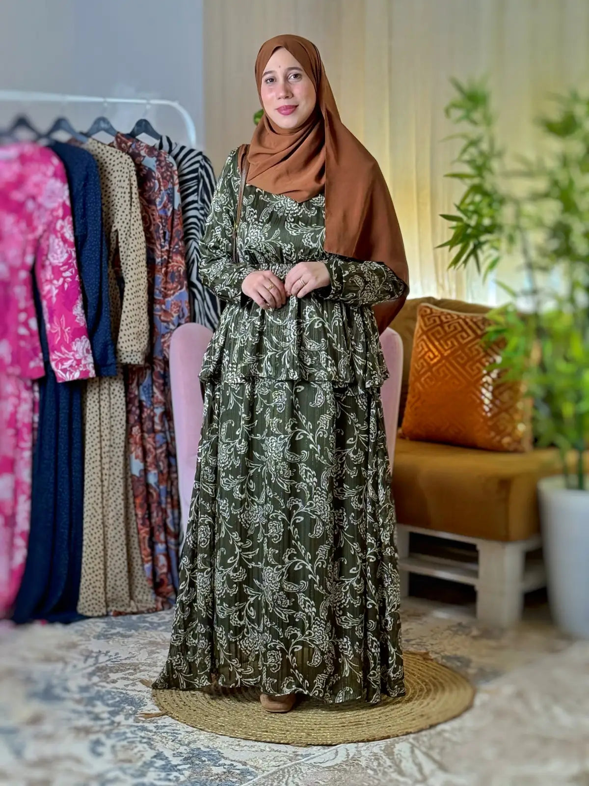 فستان نهى أخضر