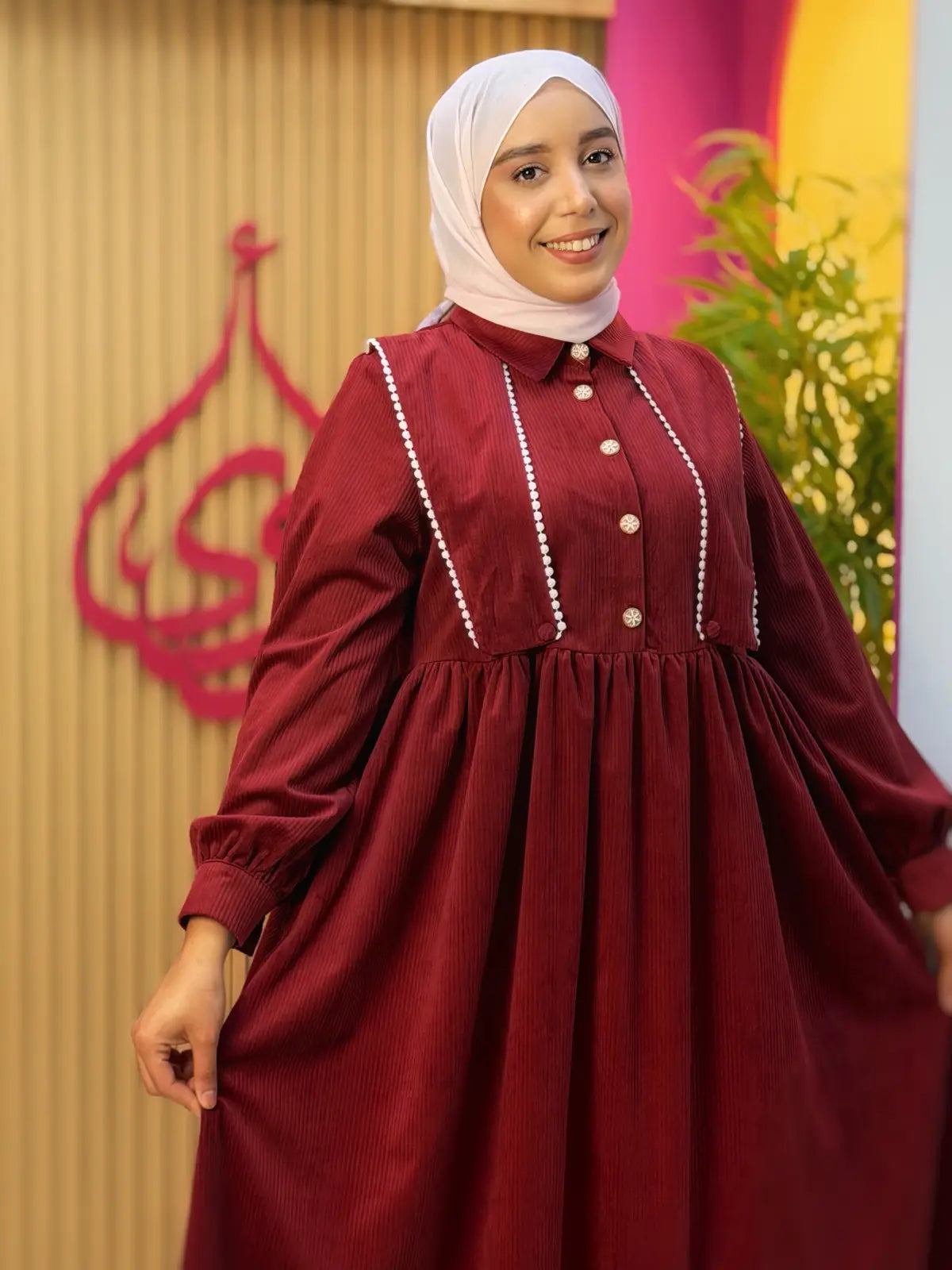 فستان وصال دم الغزال