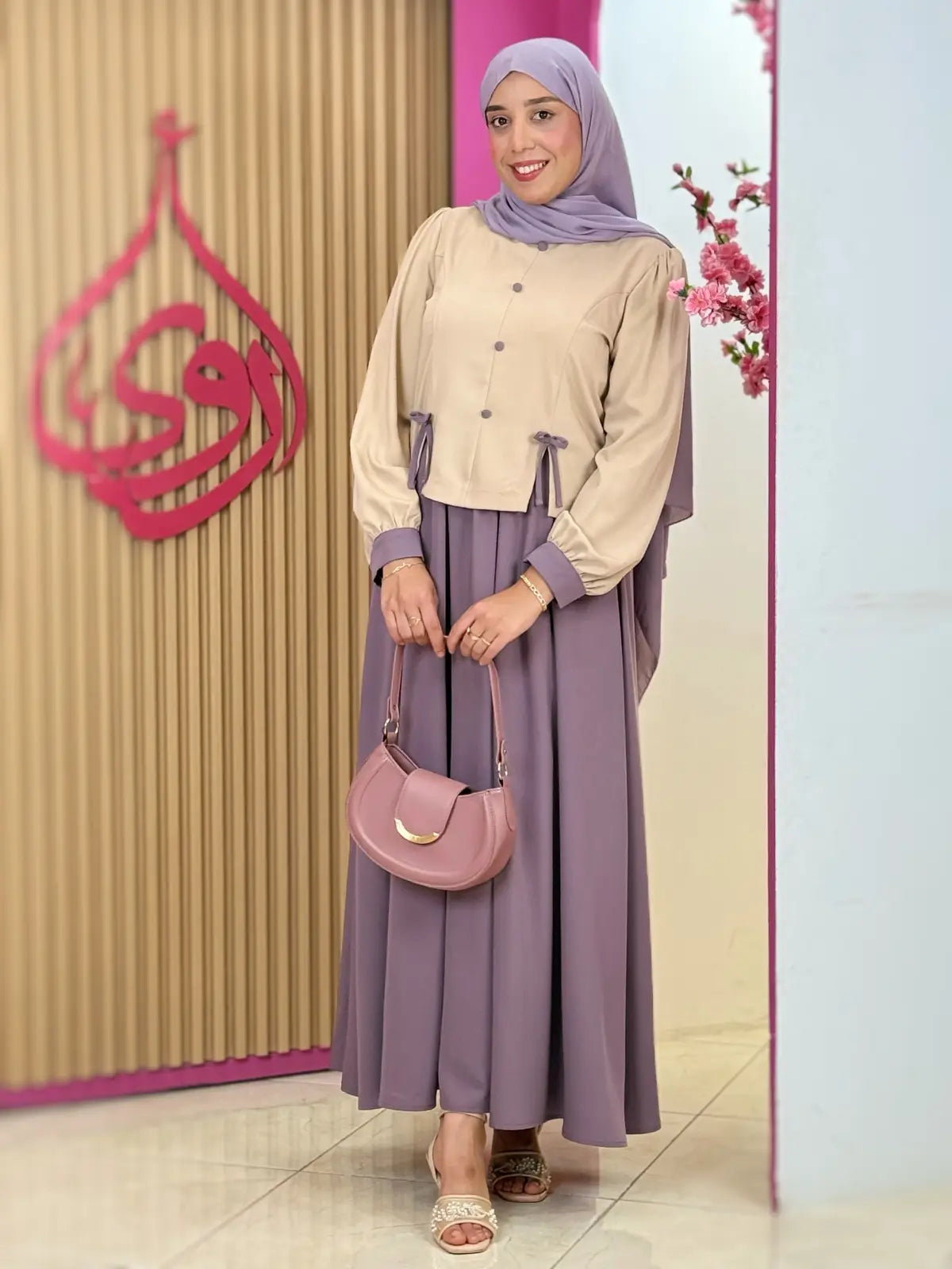 طقم تيجان بنفسجي