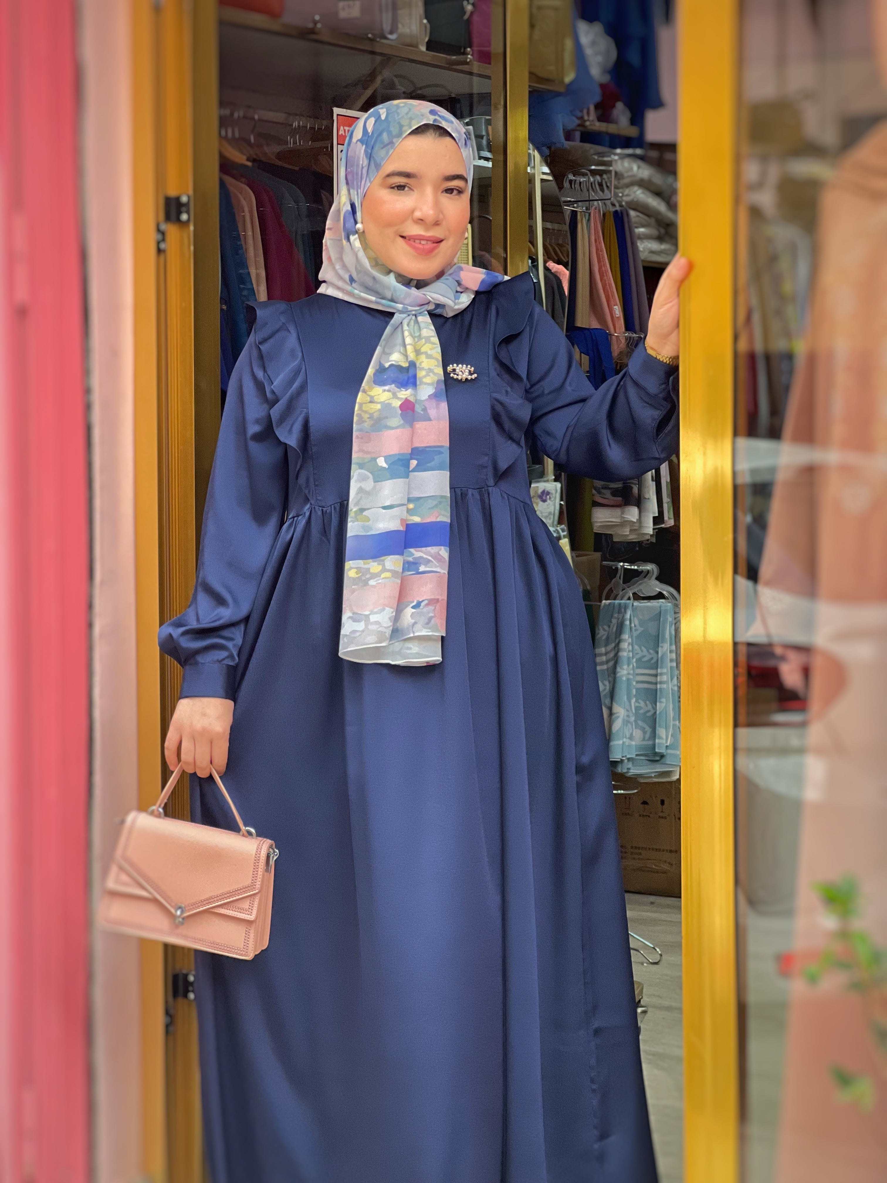 Robe JAWAHIR Bleu Marine