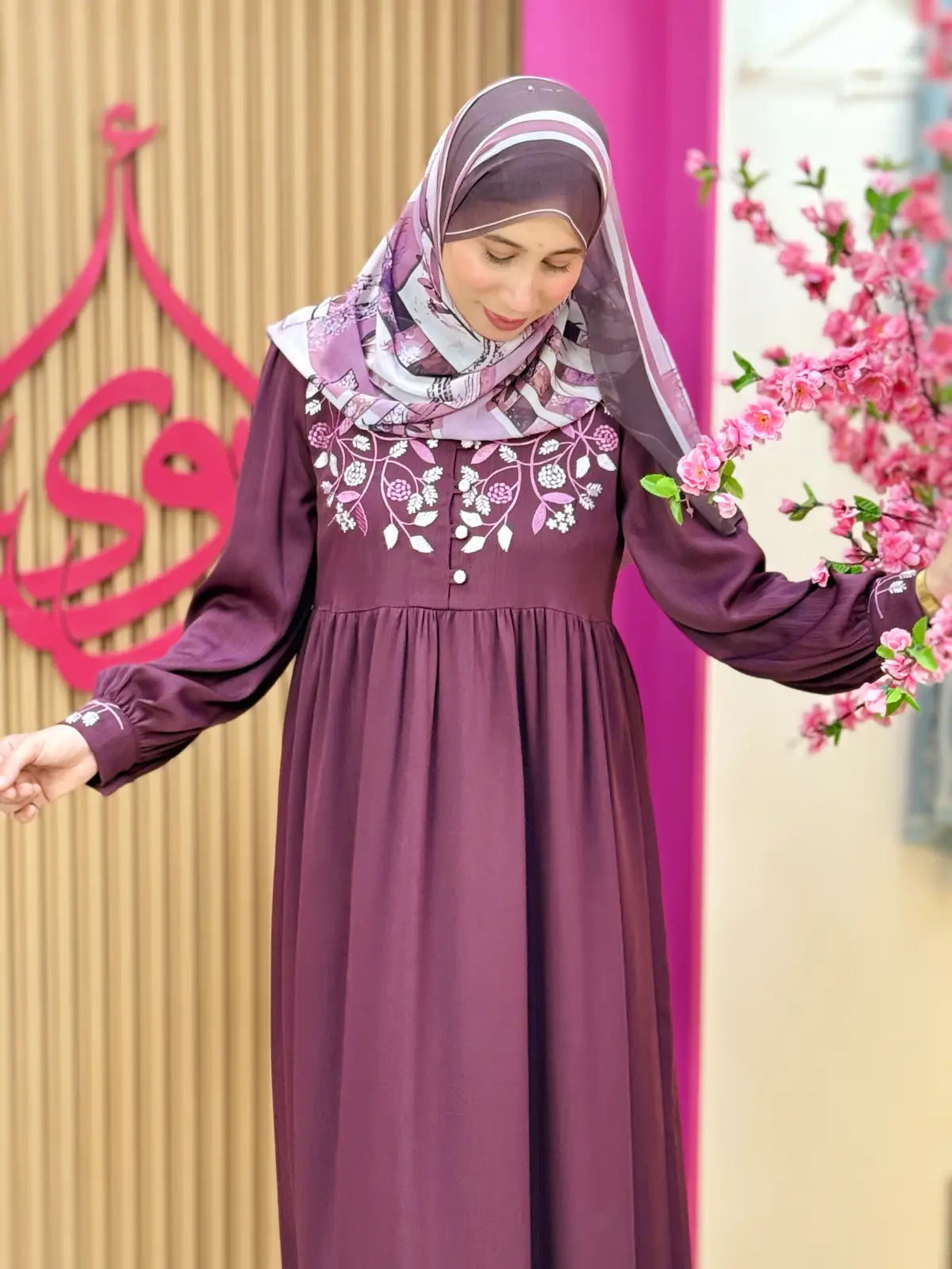 فستان هيام أرجواني