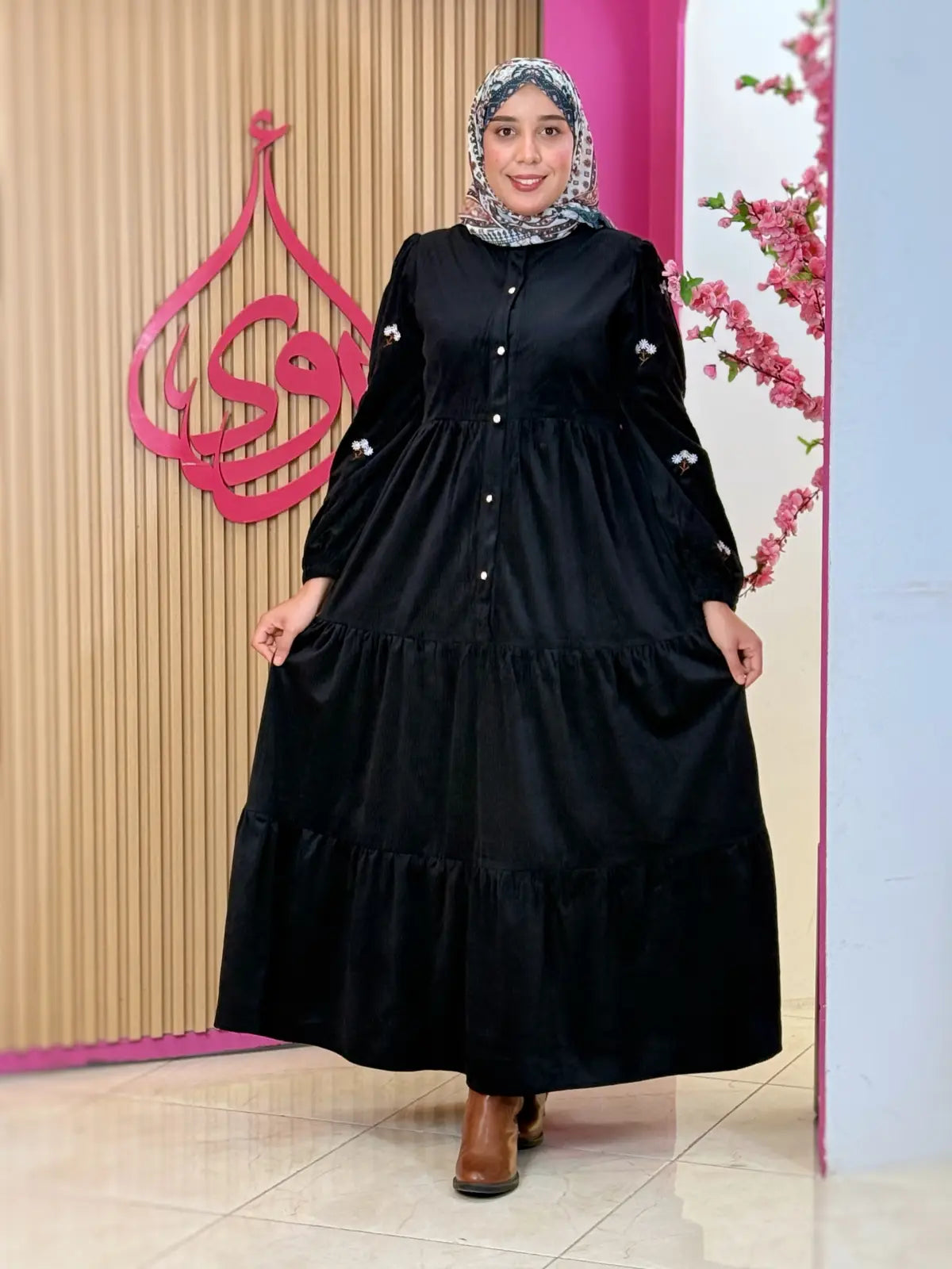 فستان سديم أسود