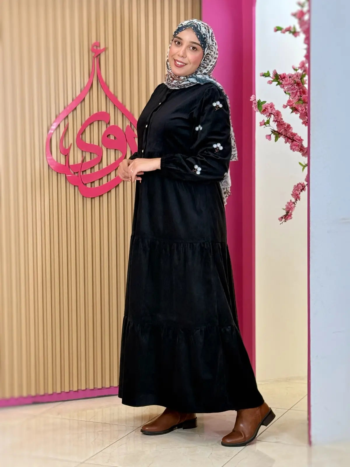 فستان سديم أسود
