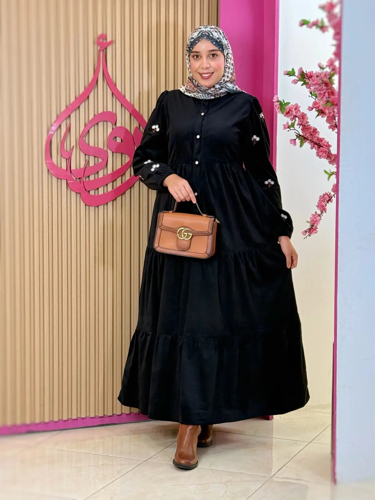 فستان سديم أسود