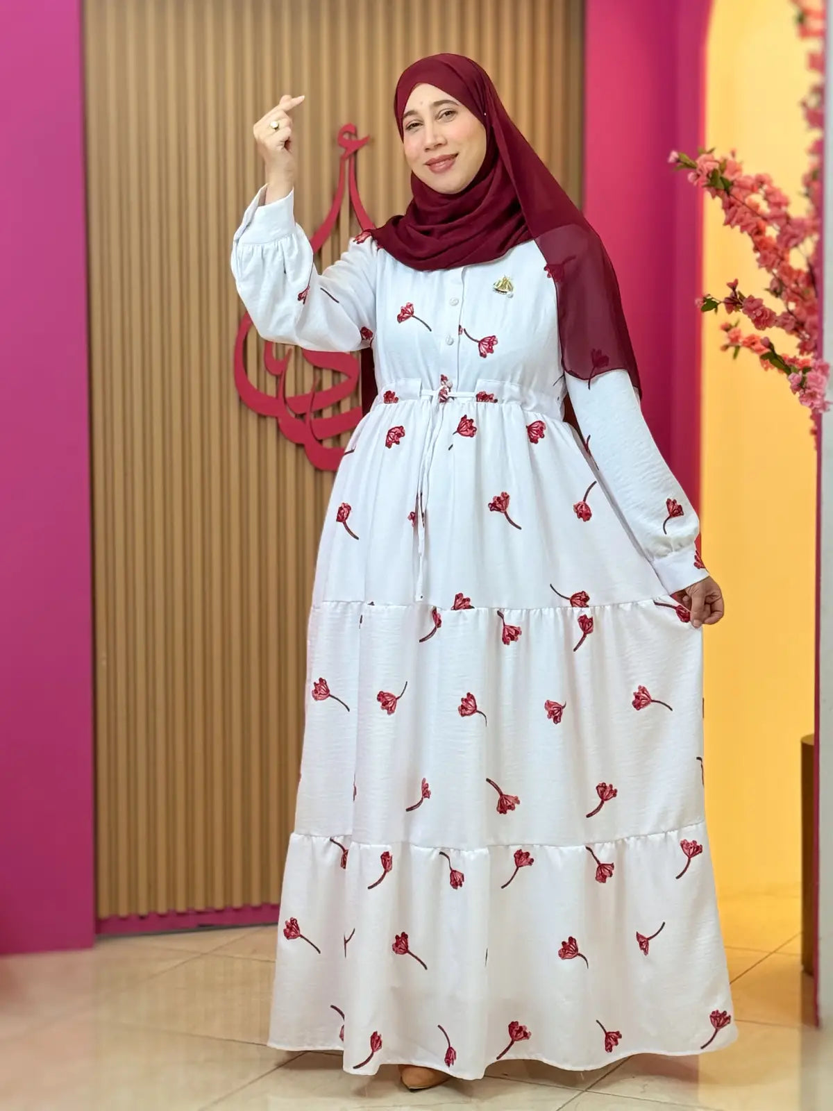 فستان تازيري أحمر