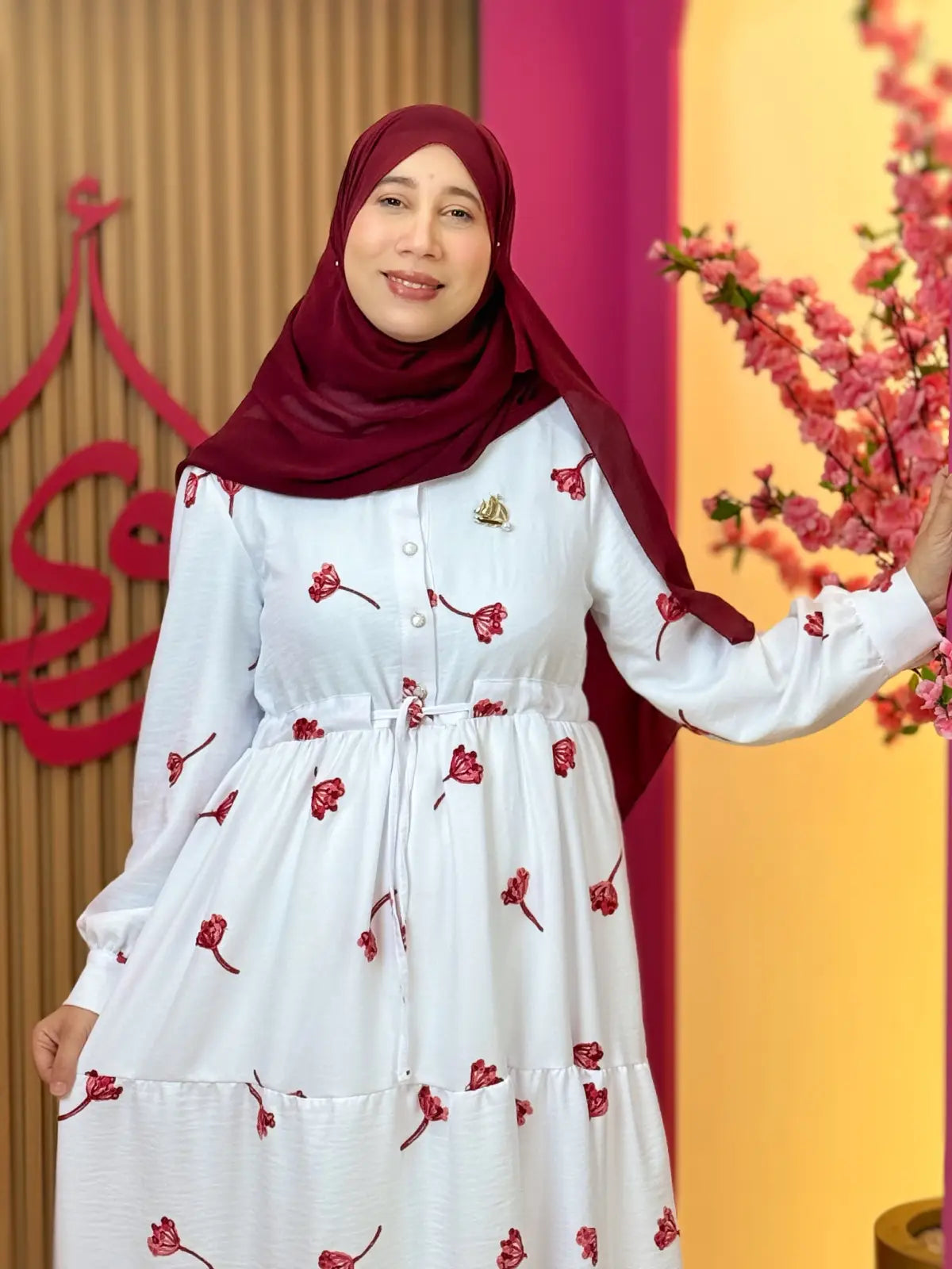 فستان تازيري أحمر