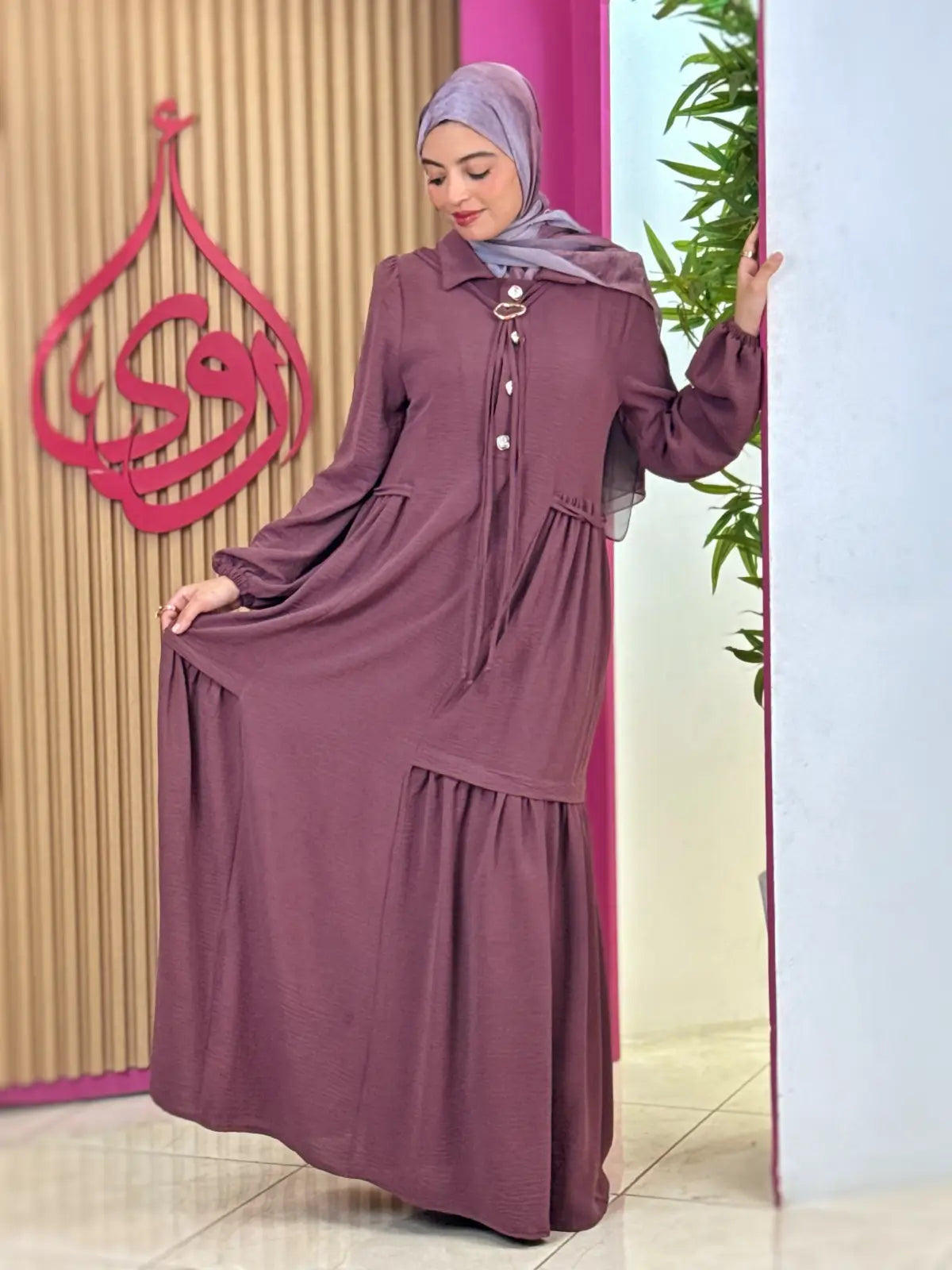 فستان فرح بنفسجي