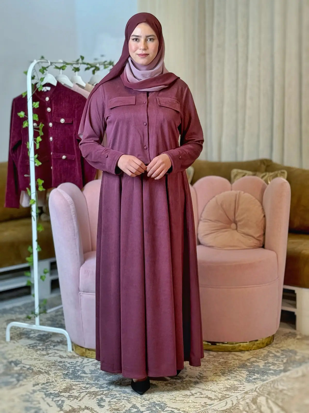 طقم سالي بنفسجي