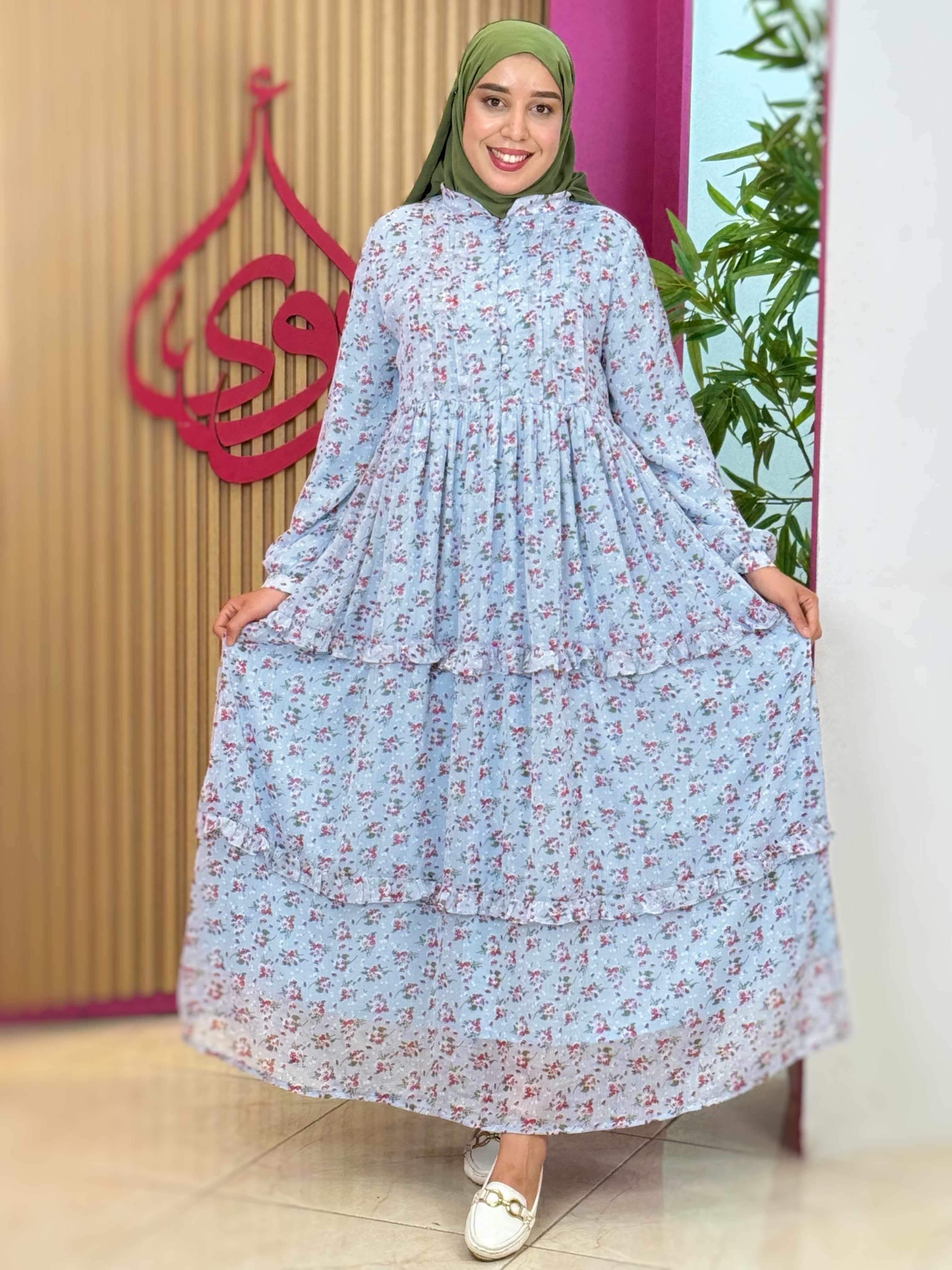 فستان نسمة أزرق سماوي