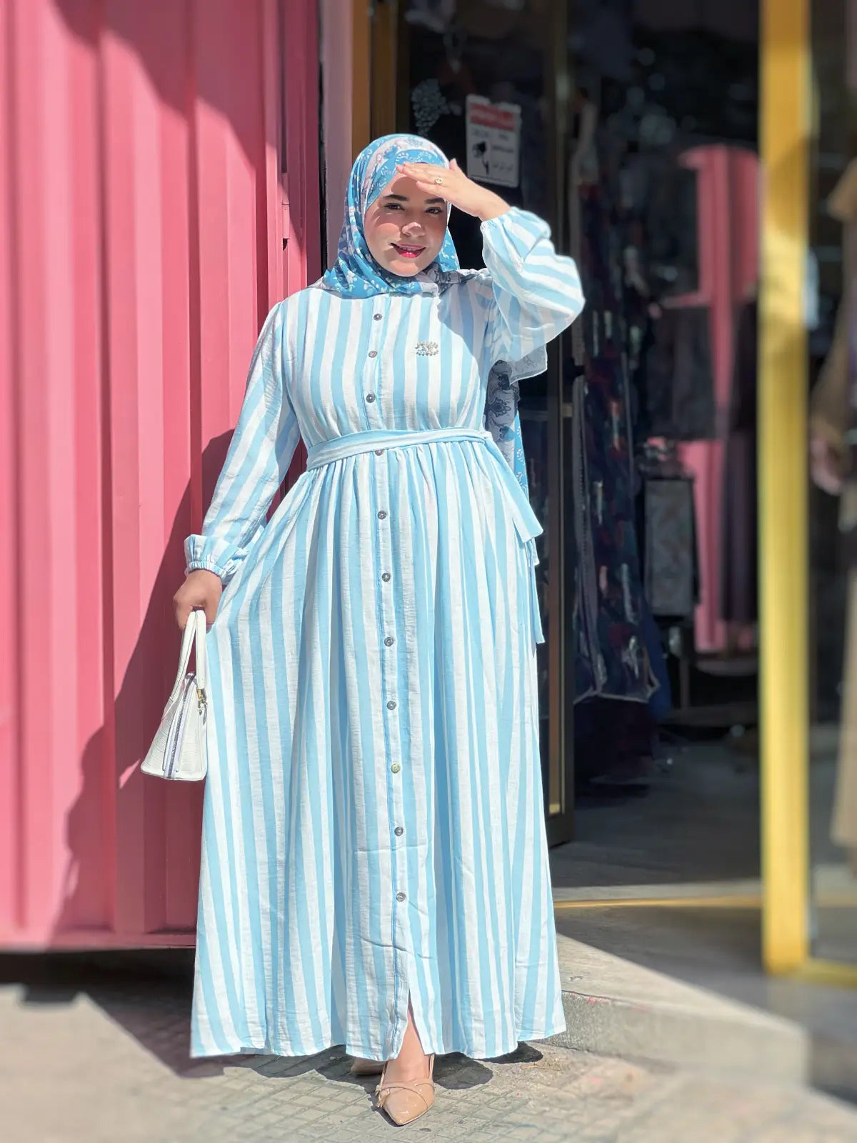 Robe BAHIA Rayée Bleu