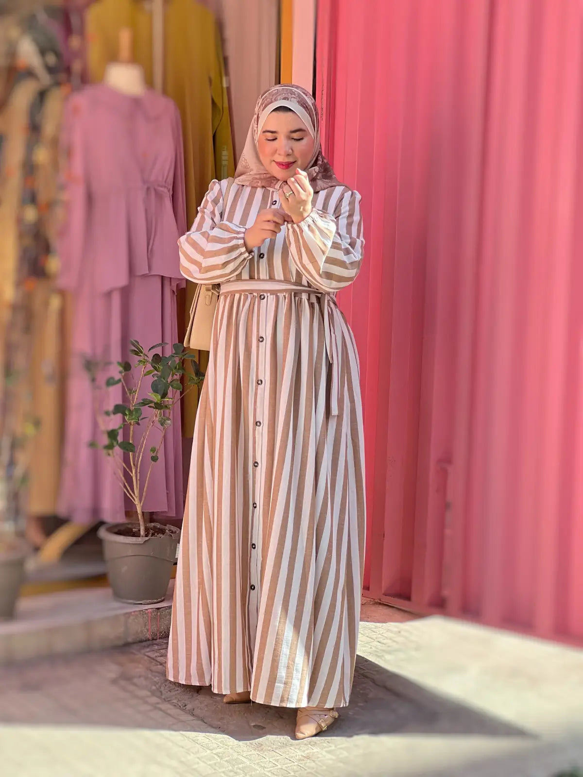 Robe BAHIA Rayée Sablé