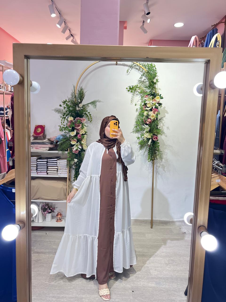 ABAYA YAMAMA Chocolat Blanc no