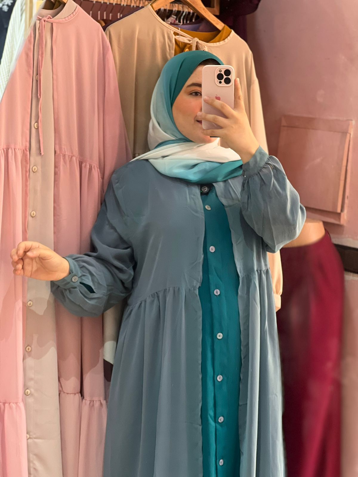 ABAYA YAMAMA Turquoise