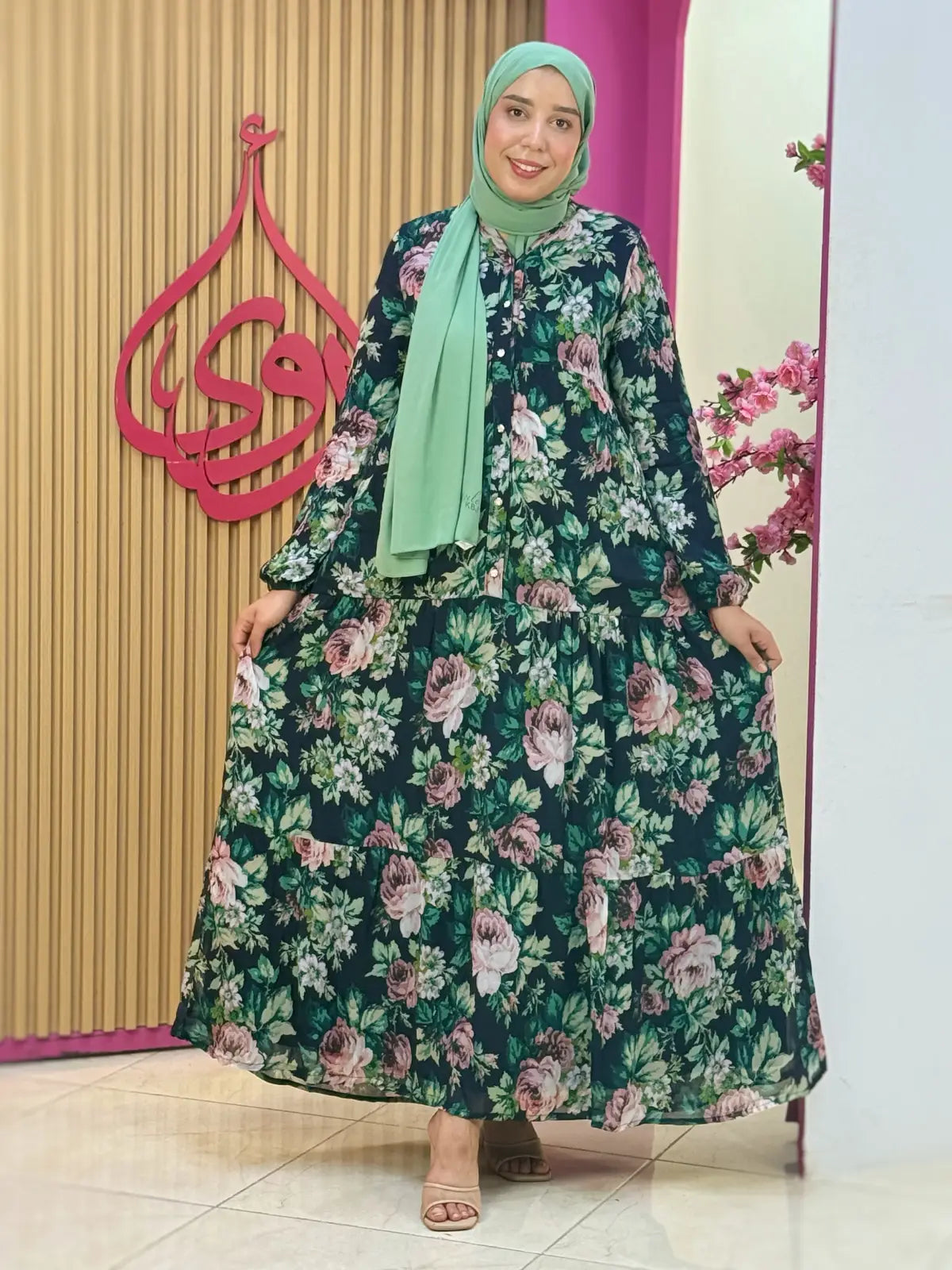 فستان جنة ورد