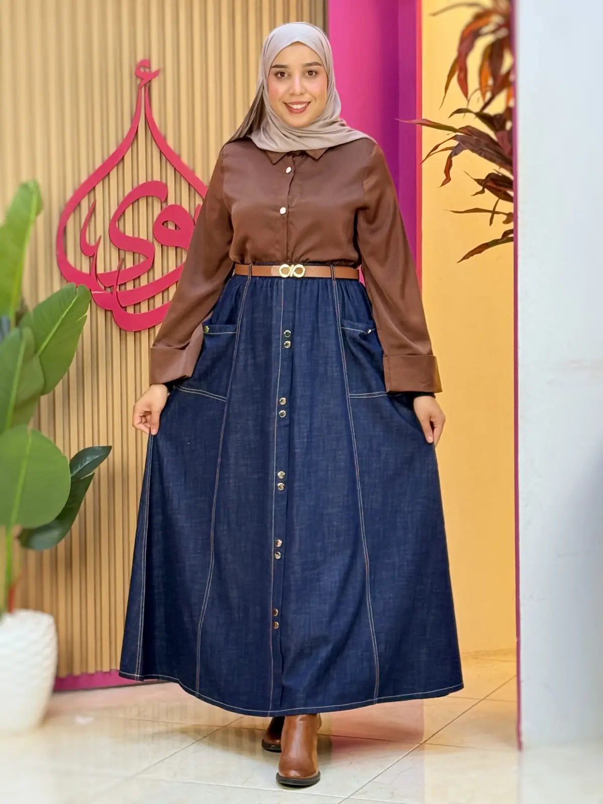 تنورة سالي أزرق