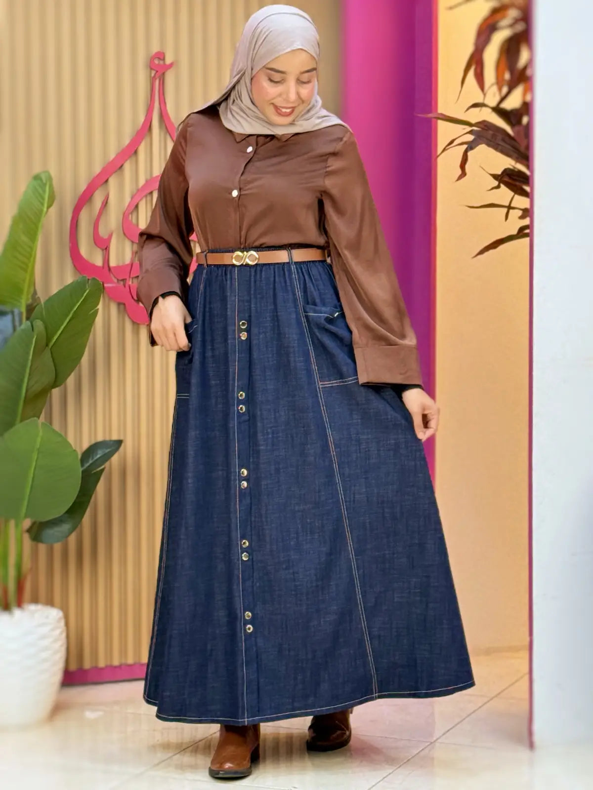 تنورة سالي أزرق