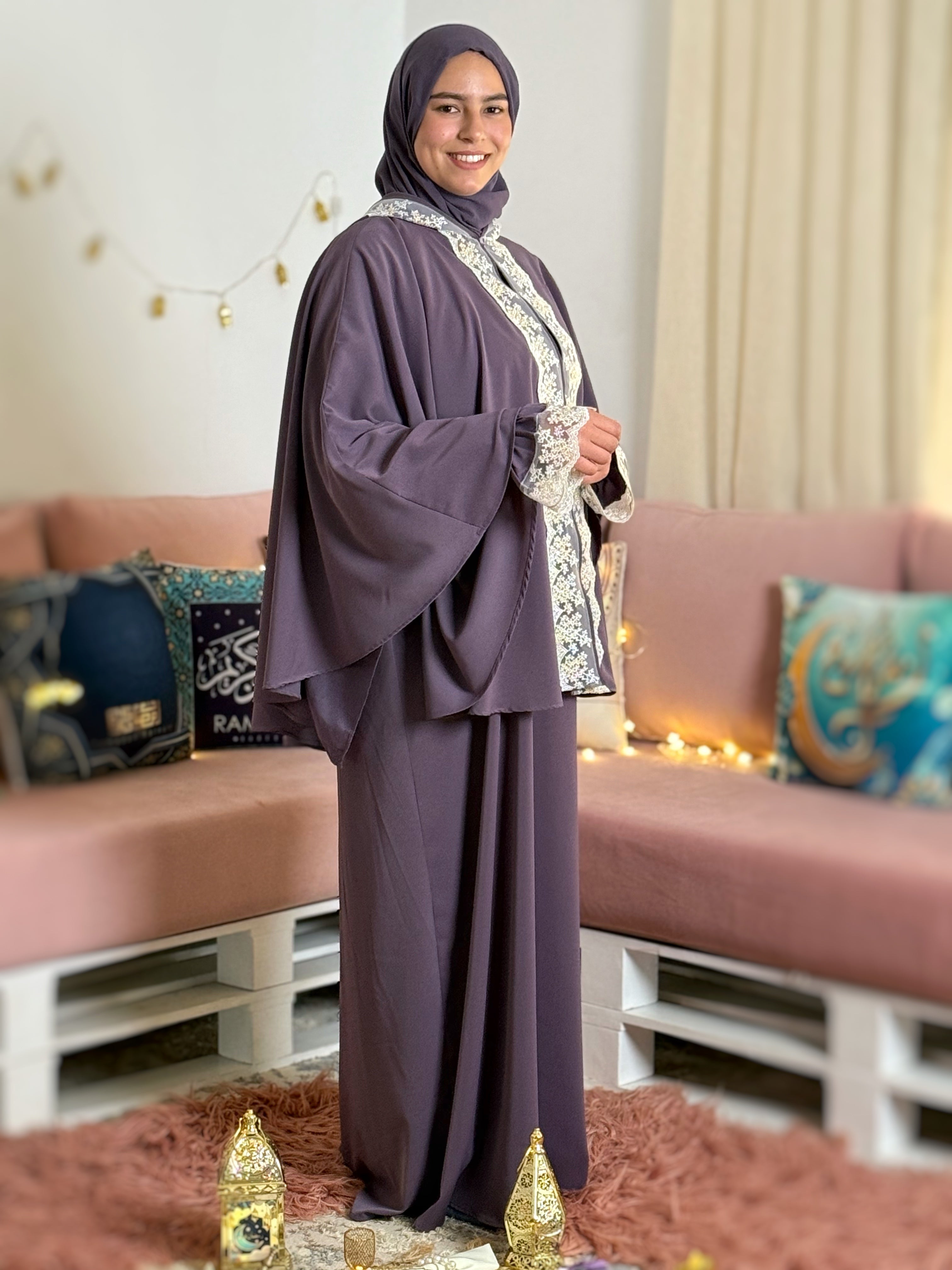 ABAYA MAYMONA Mauve