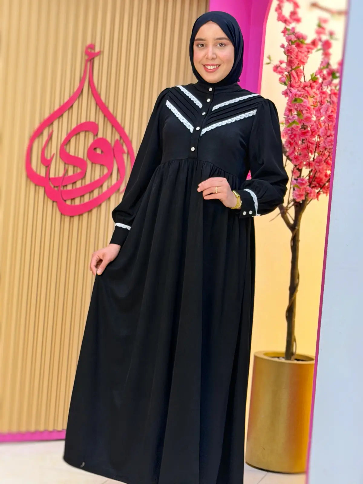 فستان تالة أسود