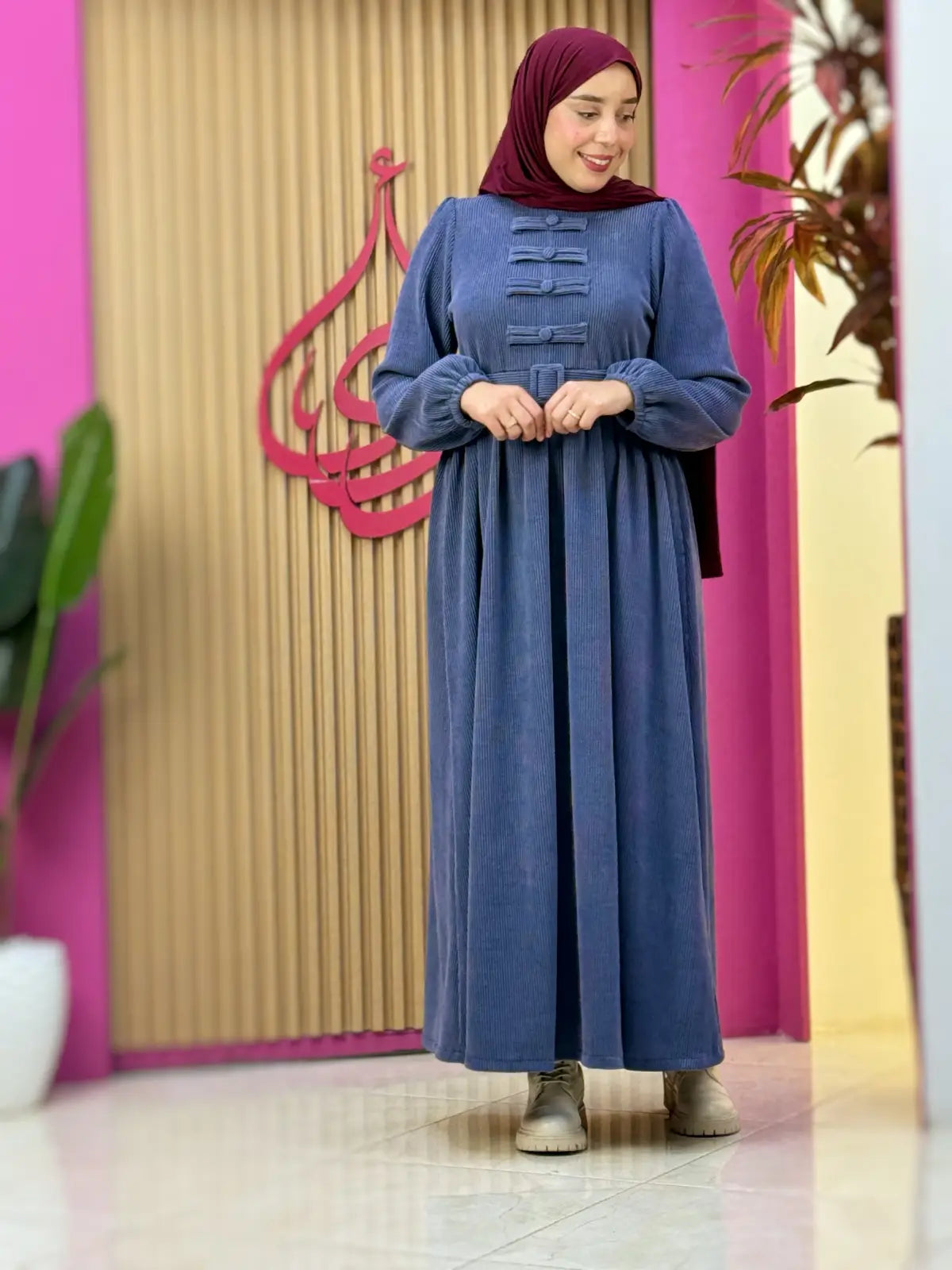 فستان جوري أزرق