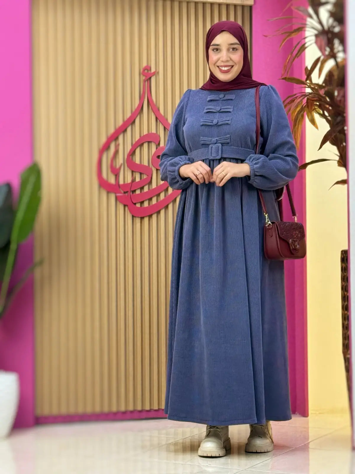 فستان جوري أزرق