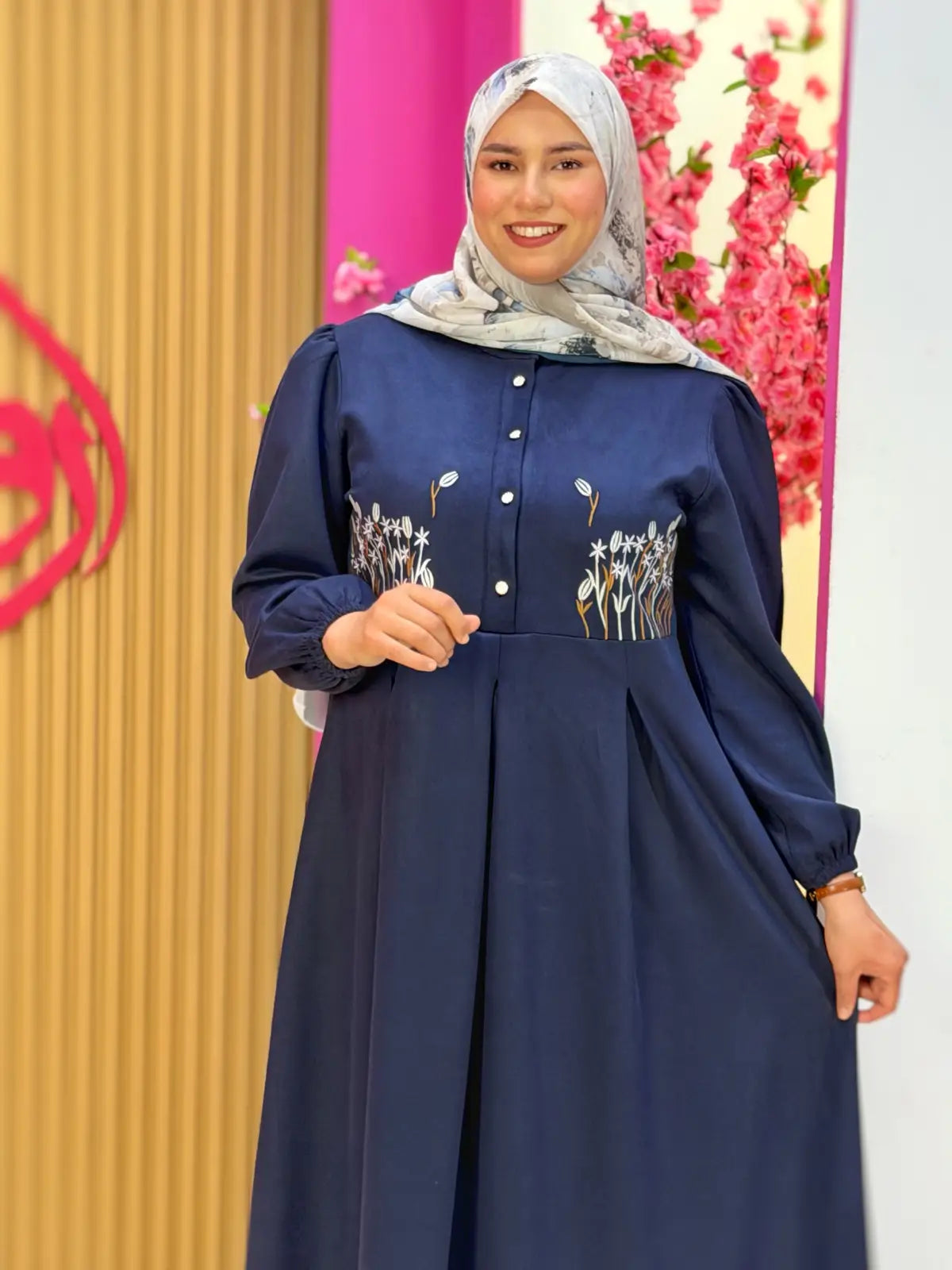 فستان فيروز أزرق