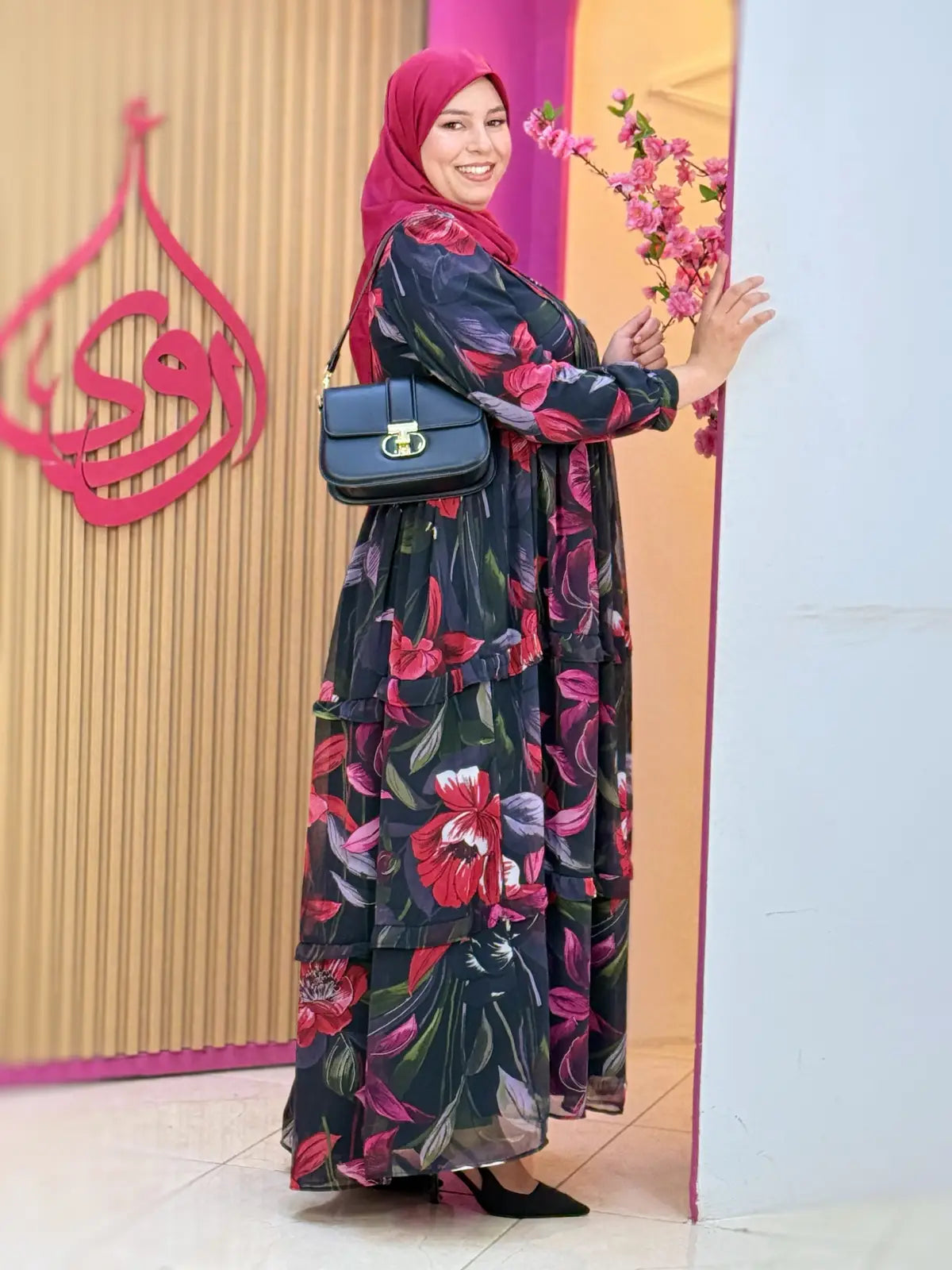 فستان نسمة ورد