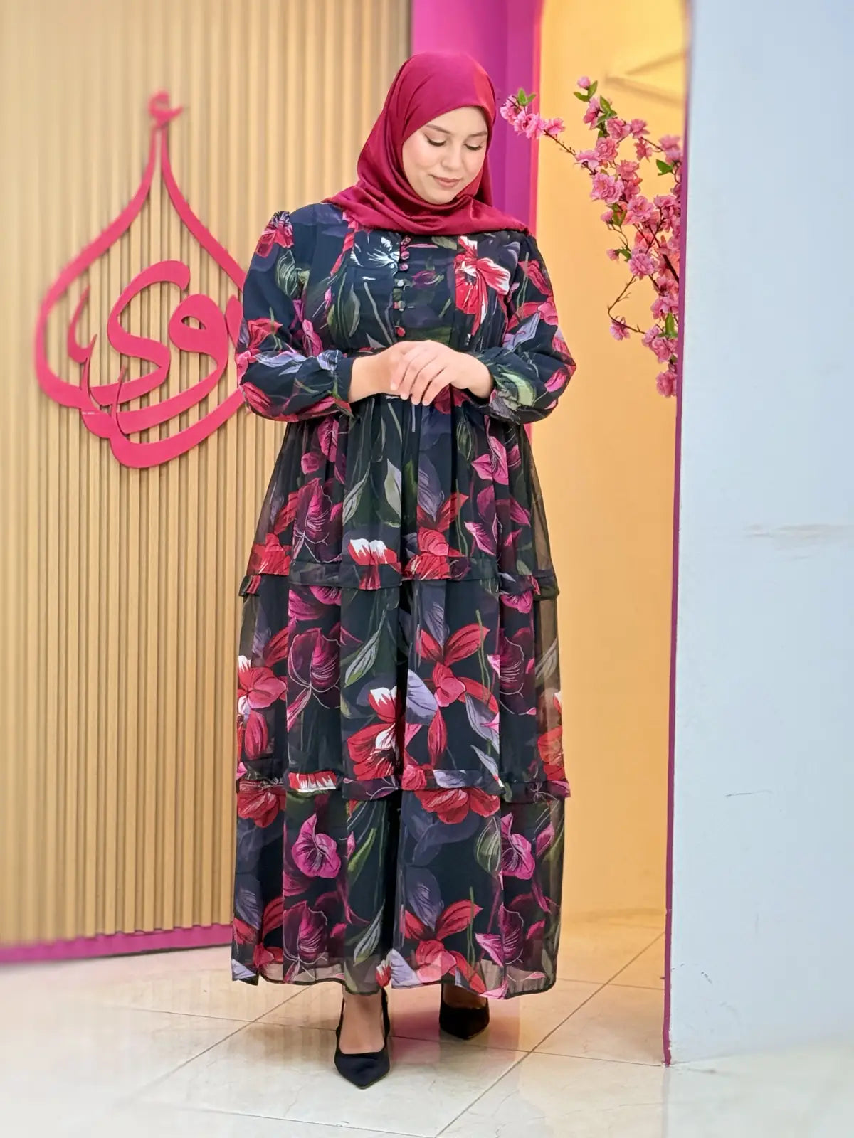 فستان نسمة ورد