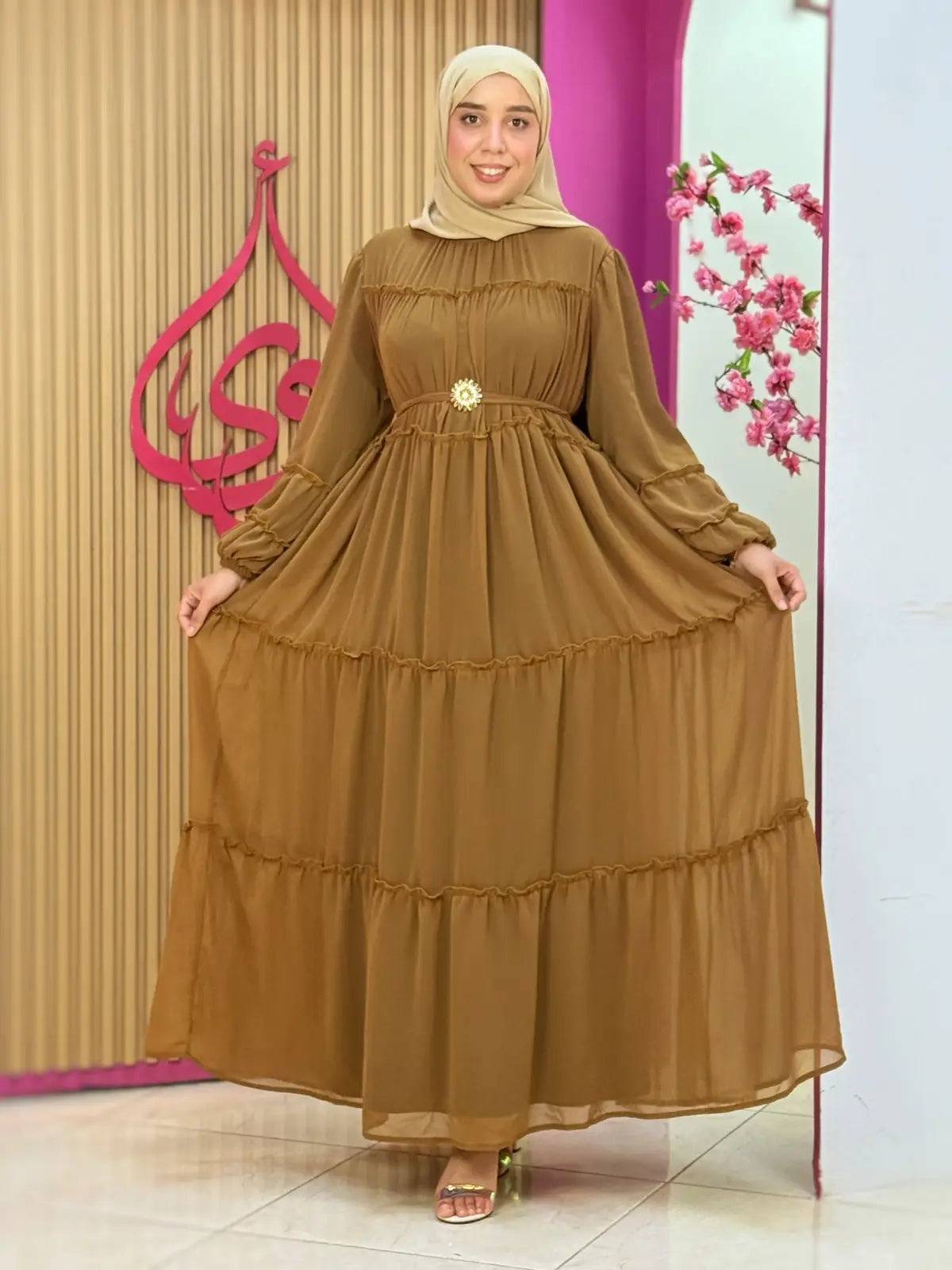 فستان روح بني