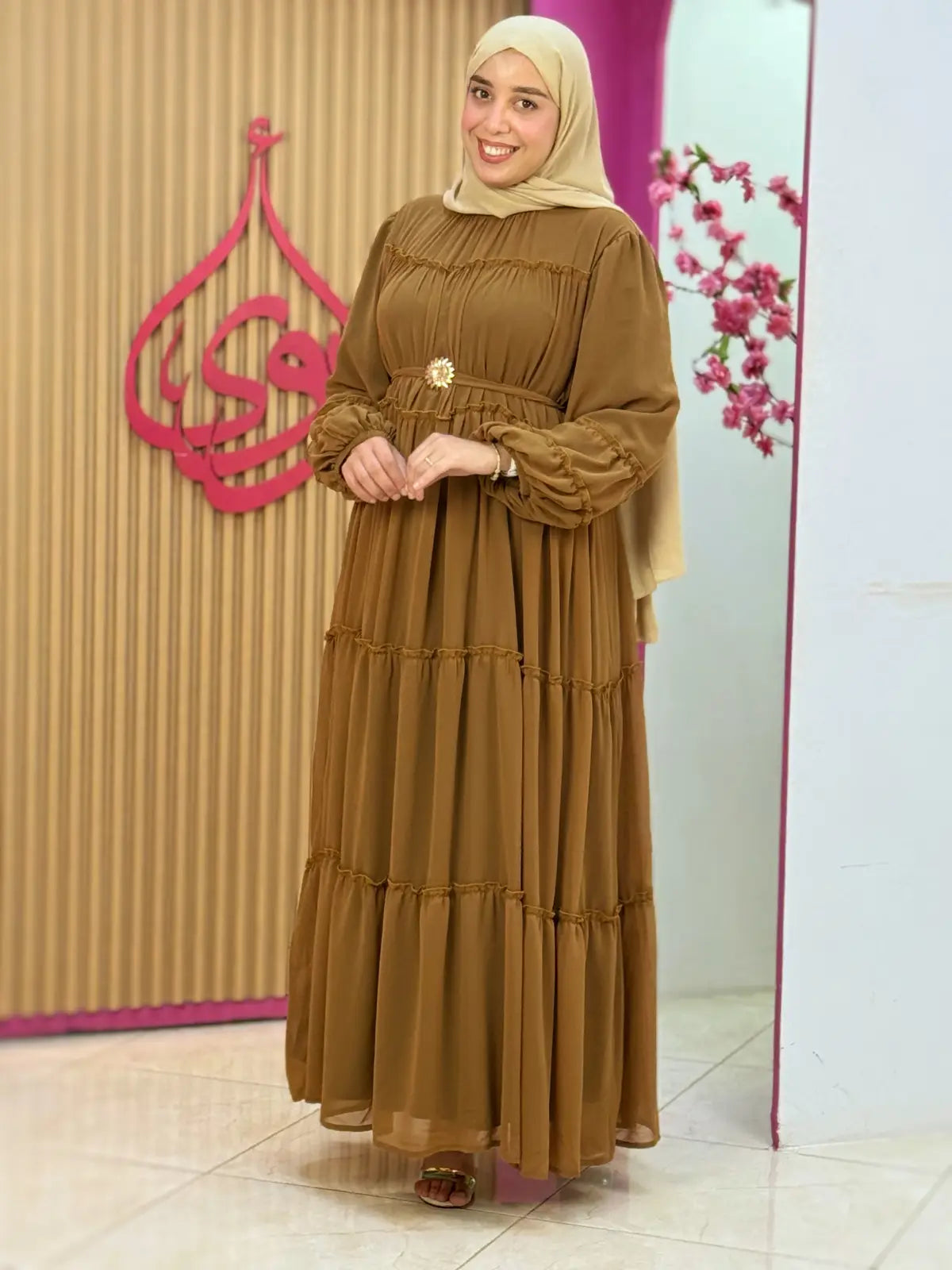 فستان روح بني
