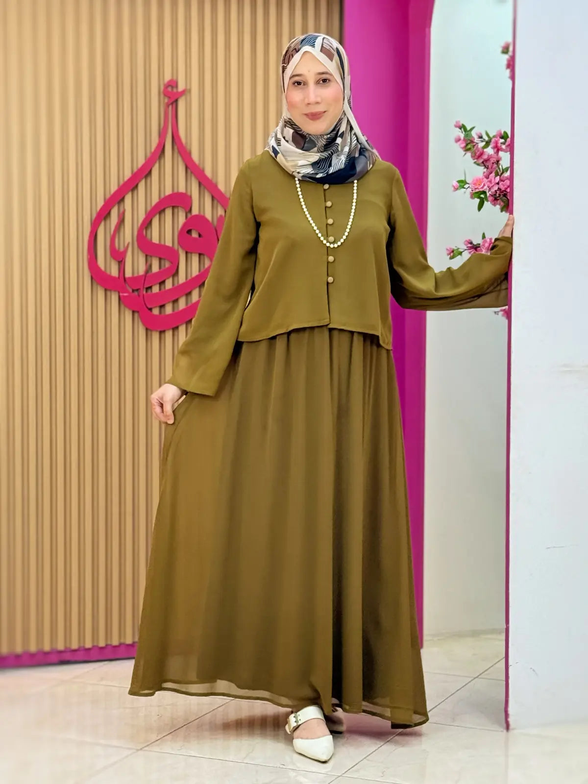 طقم جمانة أخضر