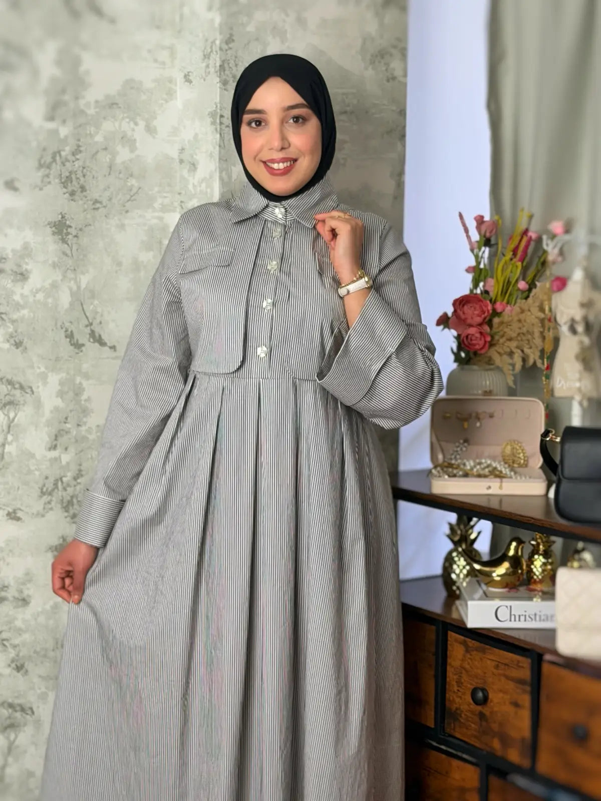 فستان ماية مخطط
