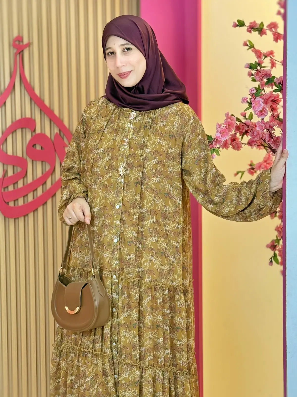فستان إيلاف  خردلي