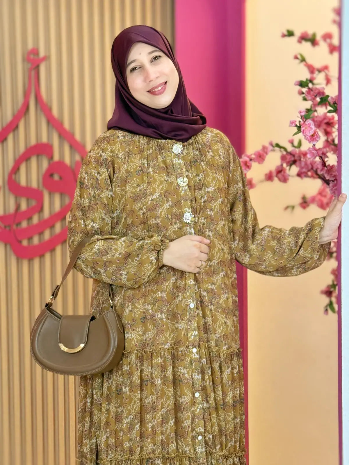 فستان إيلاف  خردلي